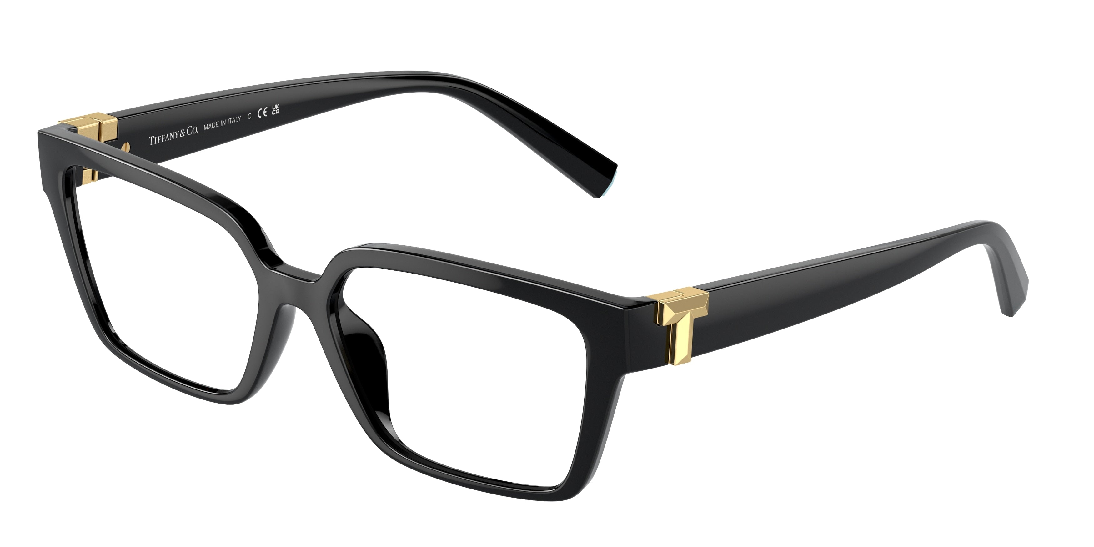 Tiffany TF2232U Rectangle Eyeglasses 8001-Black 55-140-16 - Color Map Black