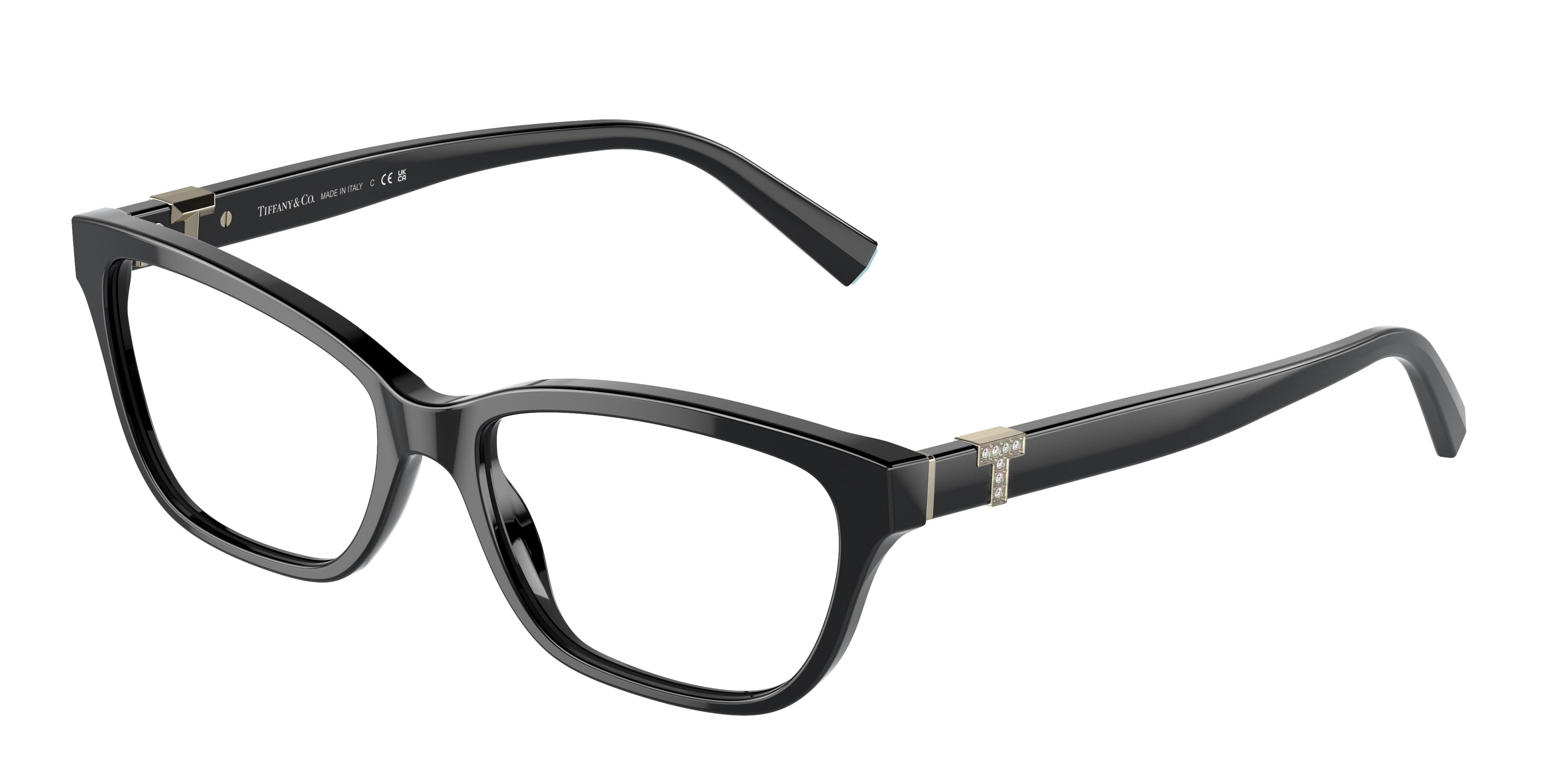 Tiffany TF2233BF Pillow Eyeglasses 8001-Black 52-140-16 - Color Map Black