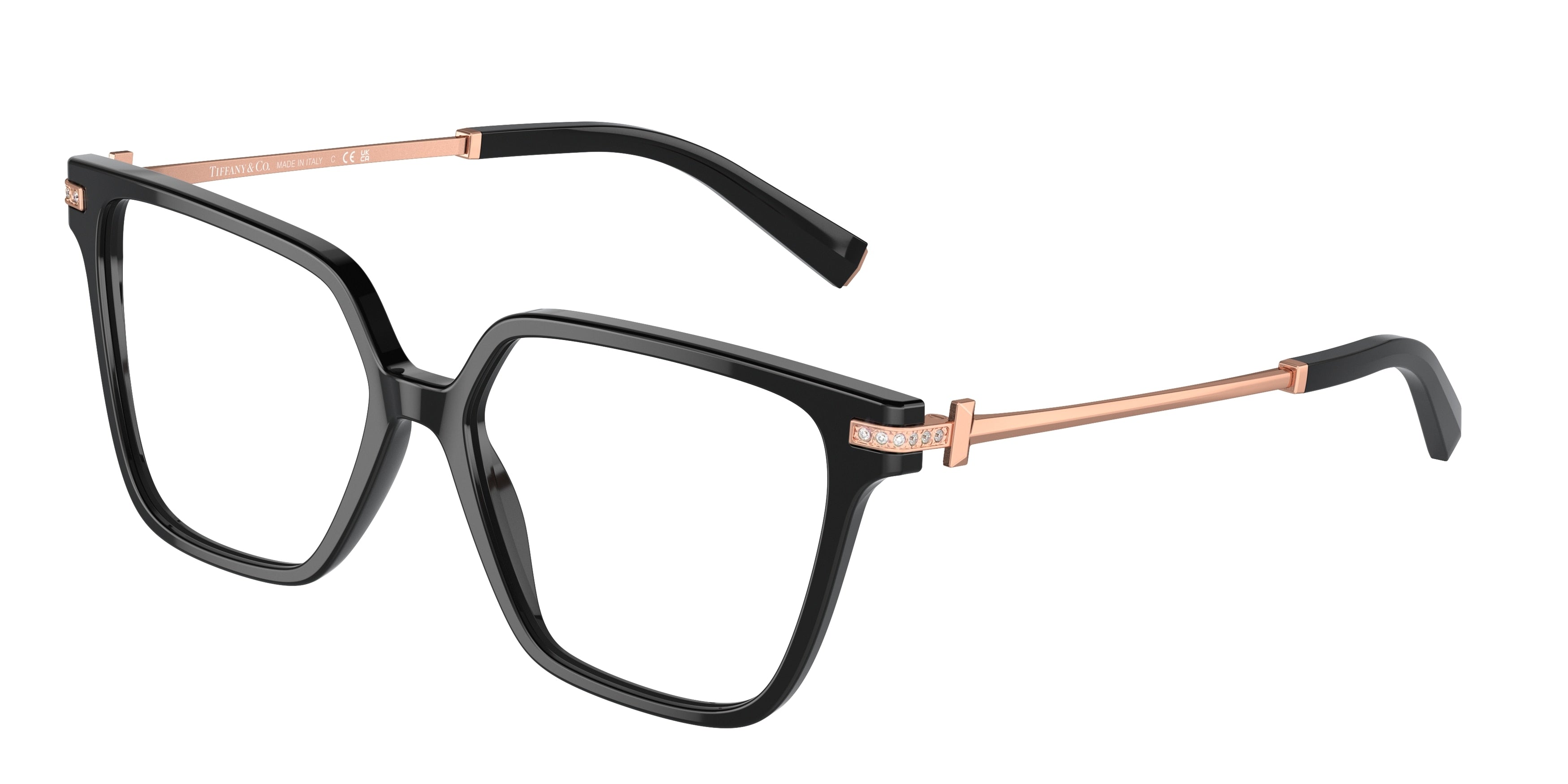Tiffany TF2234B Square Eyeglasses  8001-Black 54-140-15 - Color Map Black