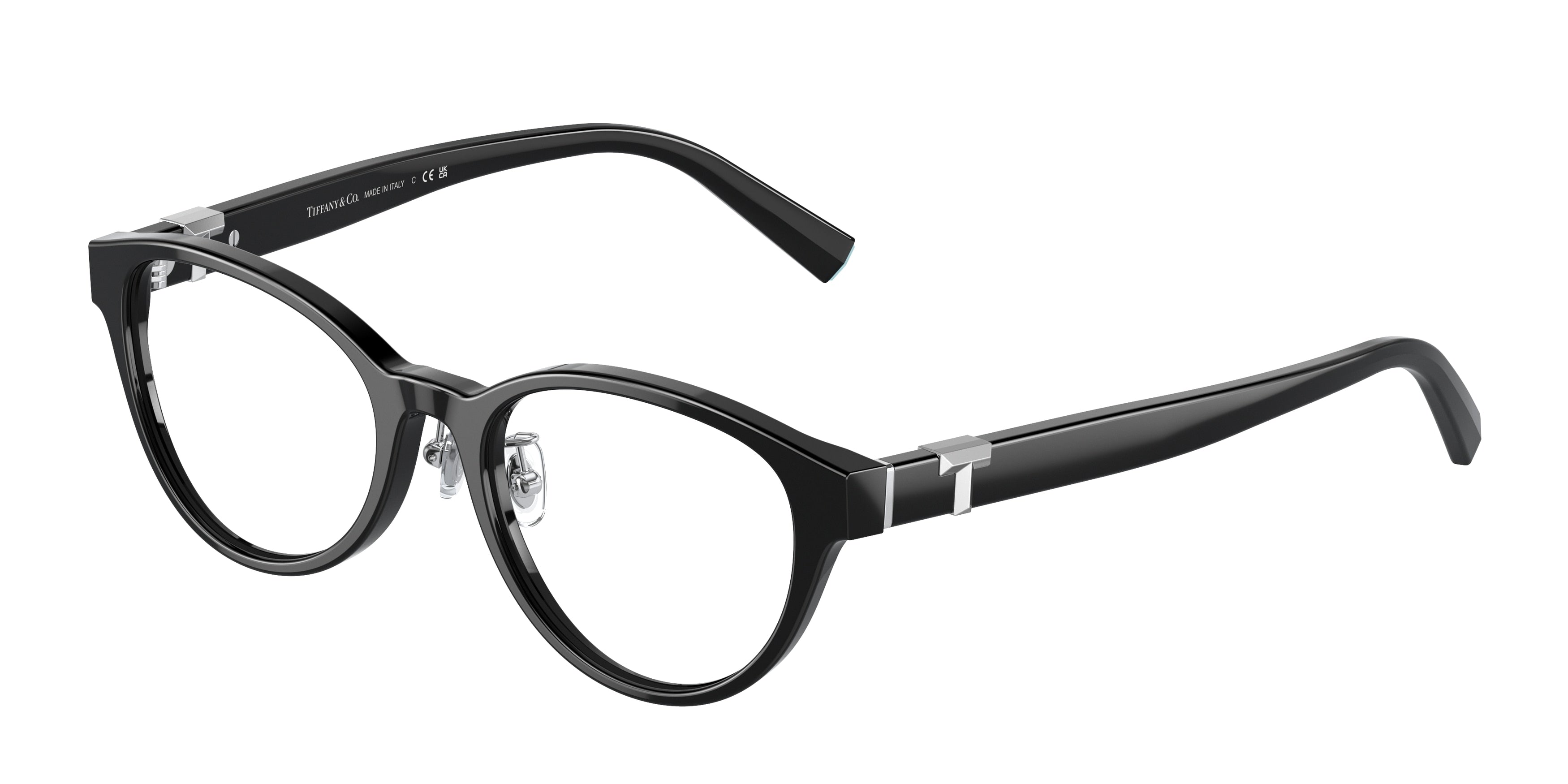Tiffany TF2236D Oval Eyeglasses 8001-Black 48-140-17 - Color Map Black