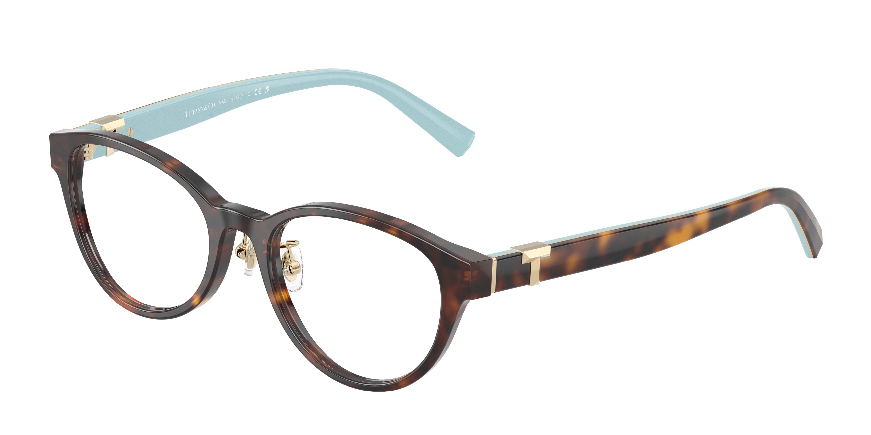Tiffany TF2236D Oval Eyeglasses 8363-Havana 48-140-17 - Color Map Tortoise