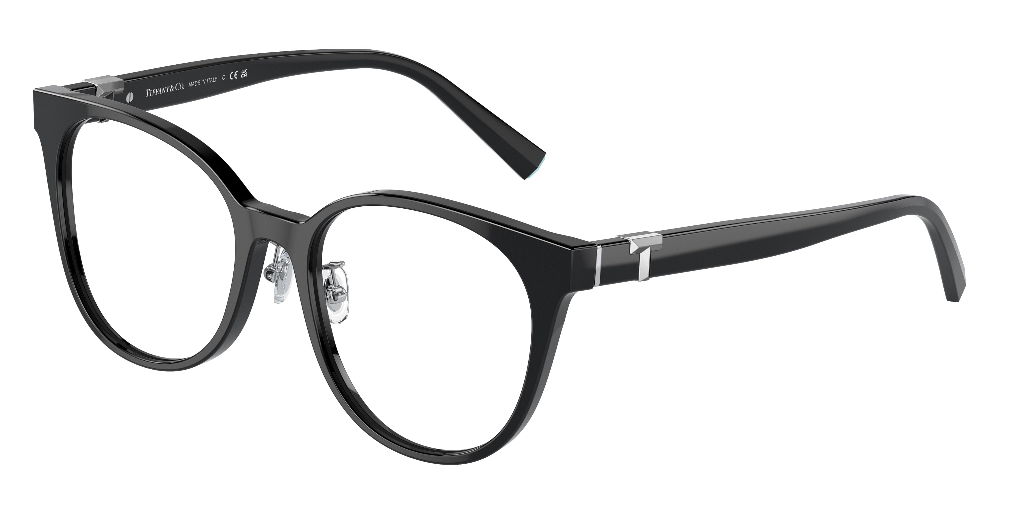 Tiffany TF2238D Phantos Eyeglasses 8001-Black 53-145-18 - Color Map Black