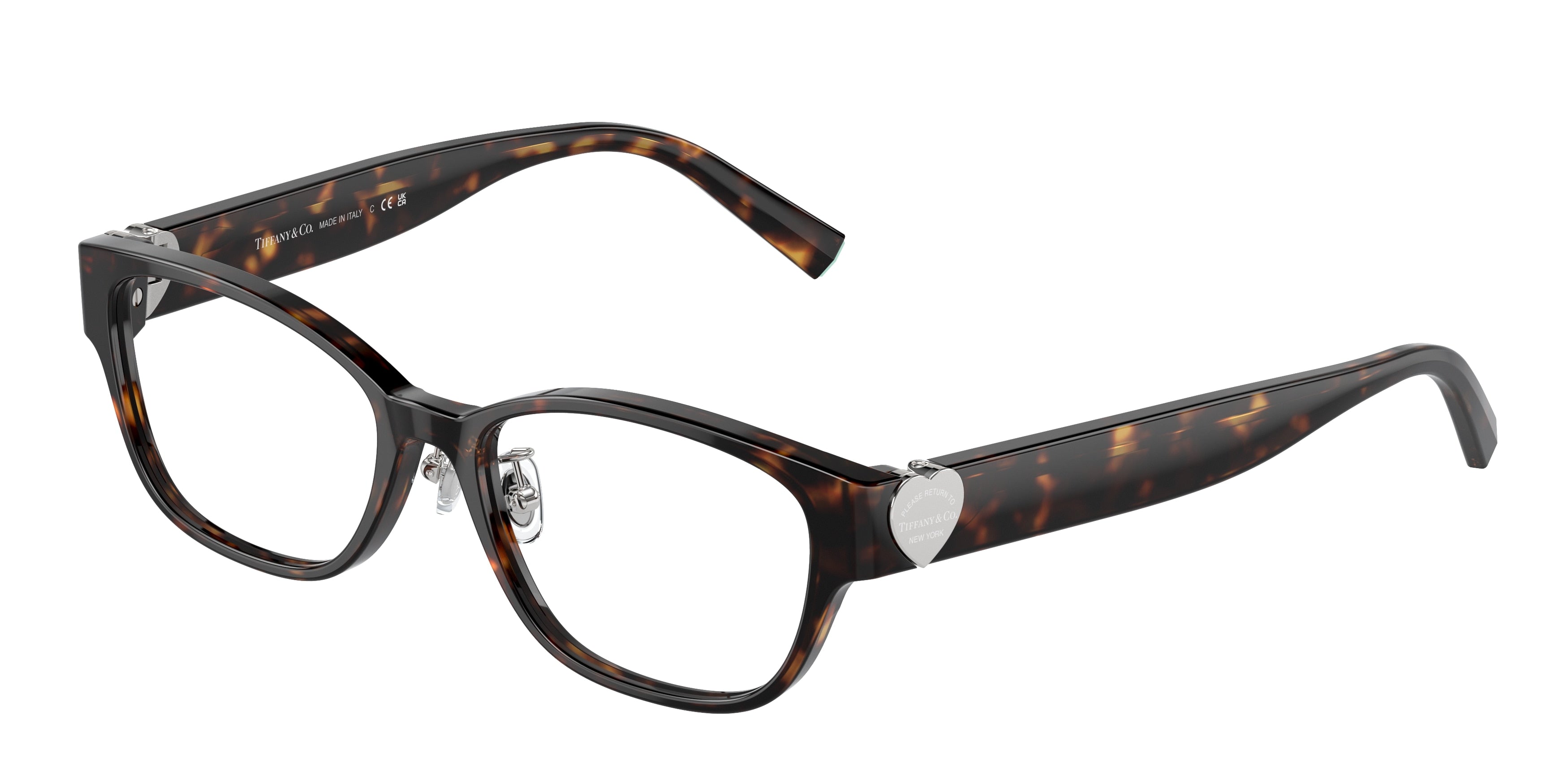 Tiffany TF2243D Pillow Eyeglasses 8015-Havana 51-140-16 - Color Map Tortoise