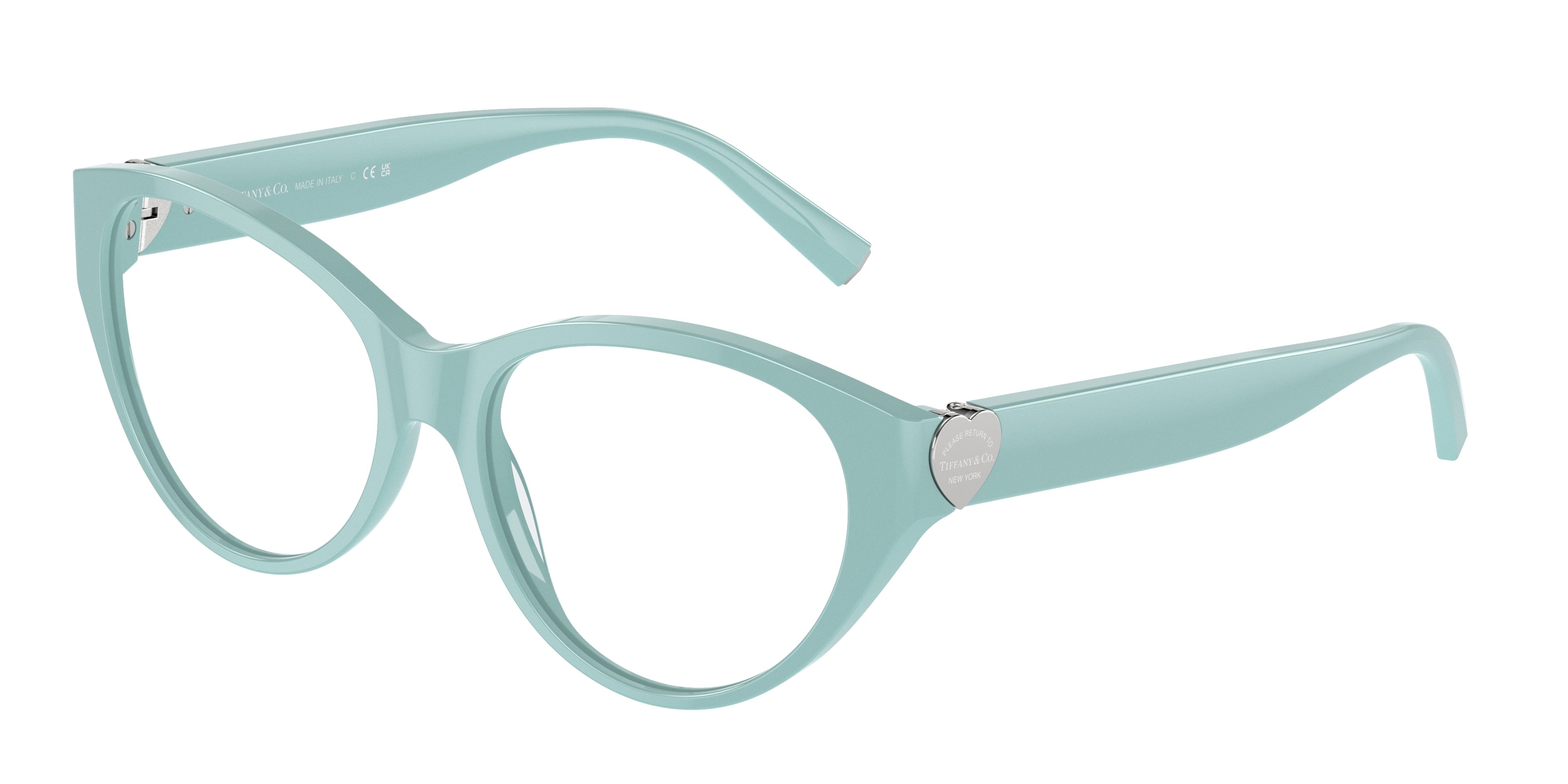 Tiffany TF2244 Phantos Eyeglasses 8388-Tiffany Blue 53-140-16 - Color Map Blue