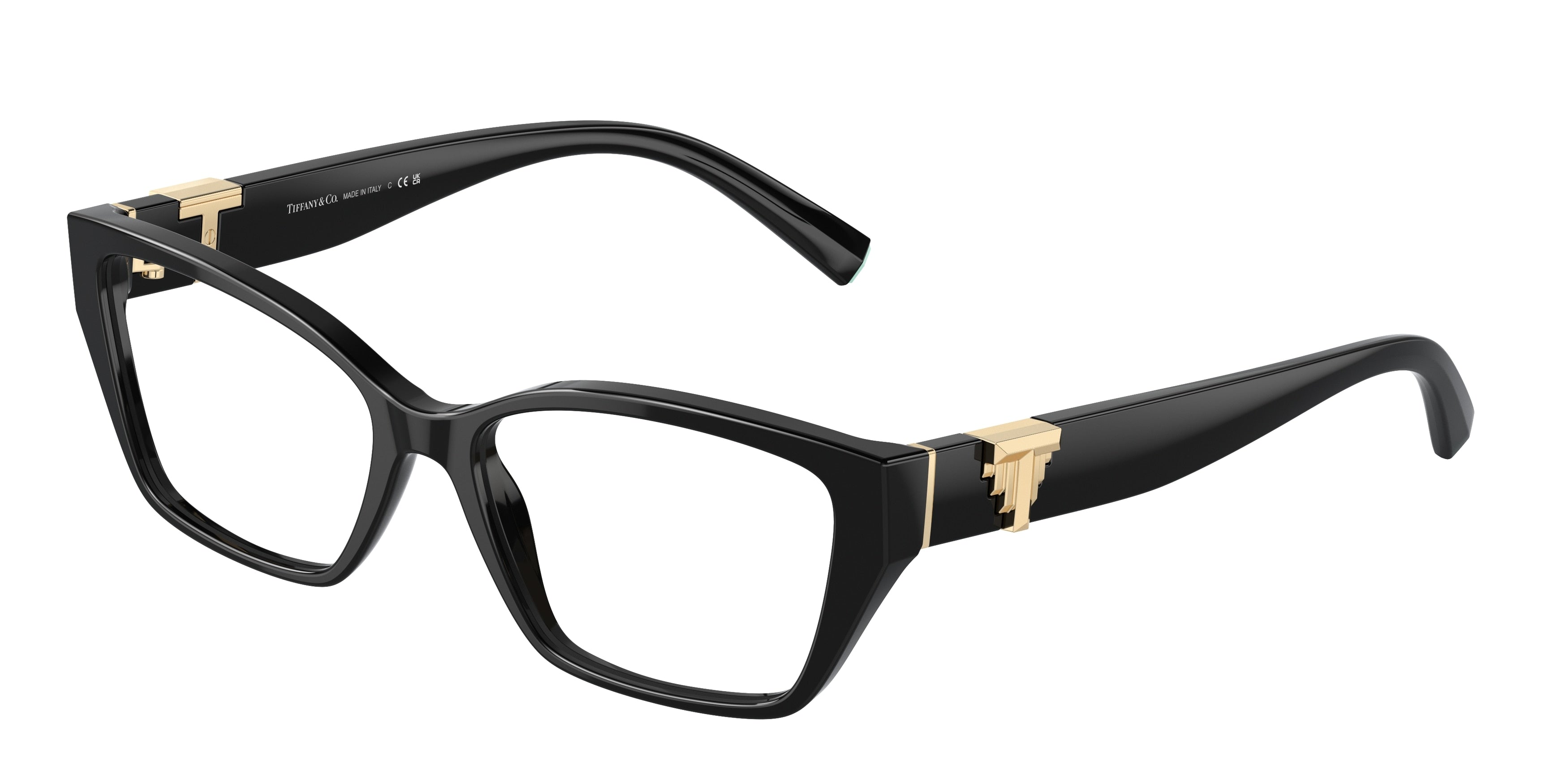 Tiffany TF2247 Rectangle Eyeglasses 8001-Black 54-140-16 - Color Map Black