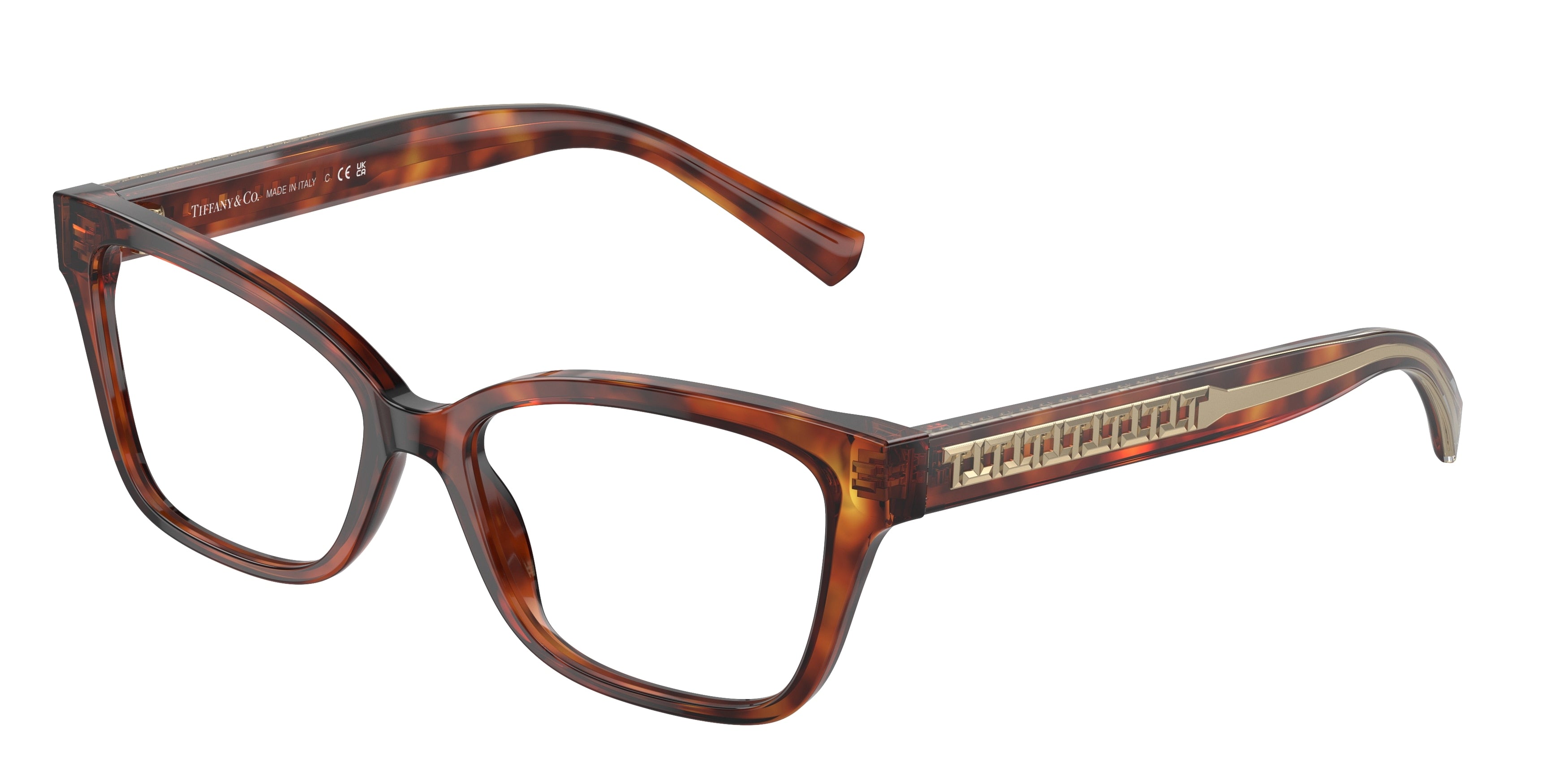 Tiffany TF2249 Butterfly Eyeglasses 8002-Havana 52-140-16 - Color Map Tortoise