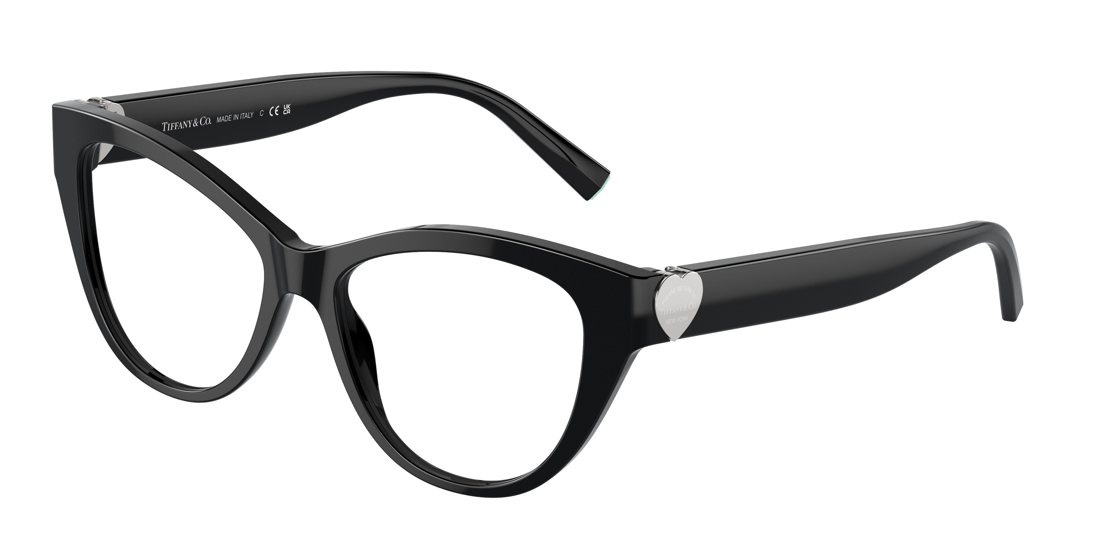 Tiffany TF2251 Cat Eye Eyeglasses 8001-Black 53-140-16 - Color Map Black