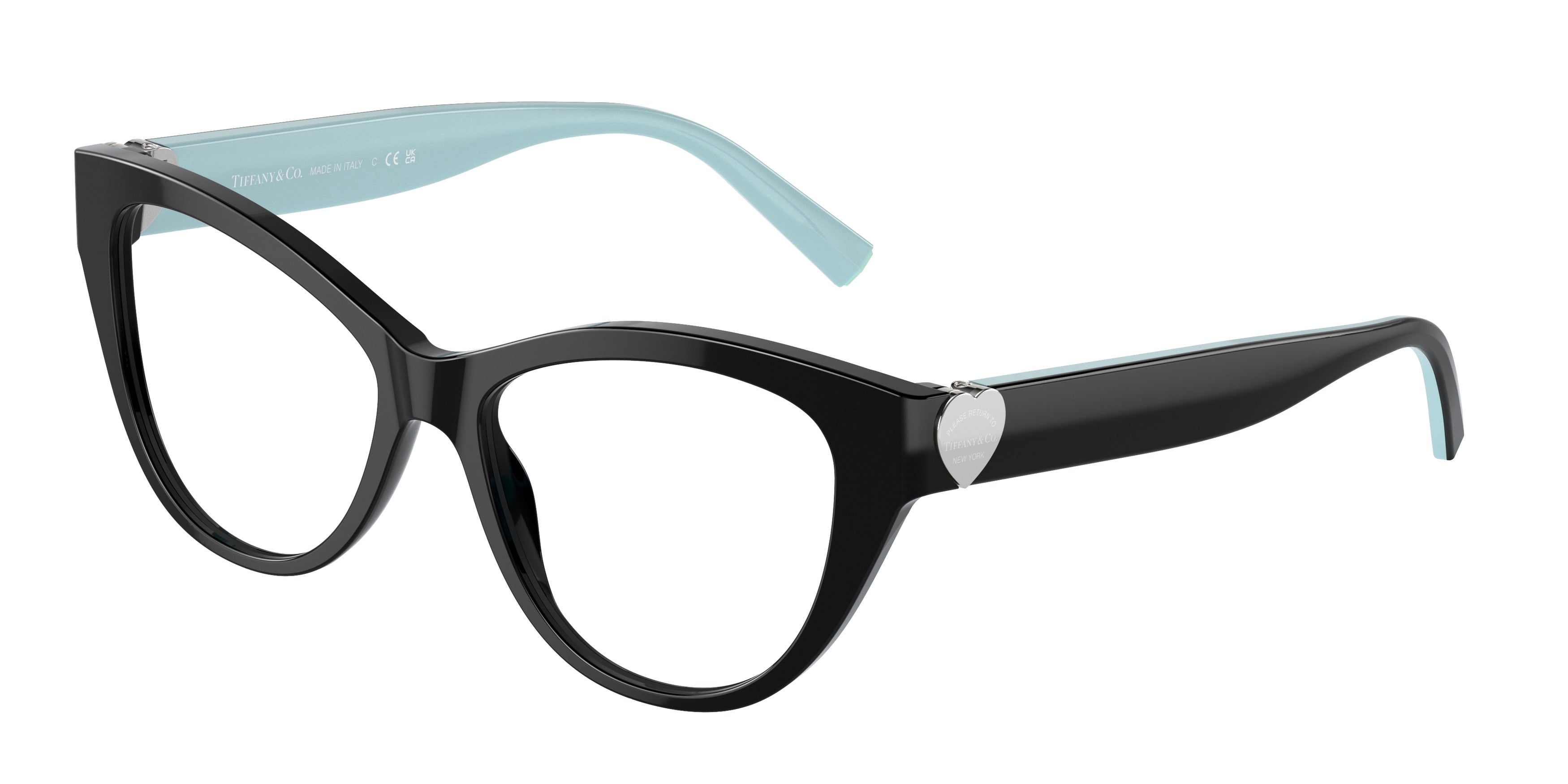 Tiffany TF2251 Cat Eye Eyeglasses 8406-Black 53-140-16 - Color Map Black