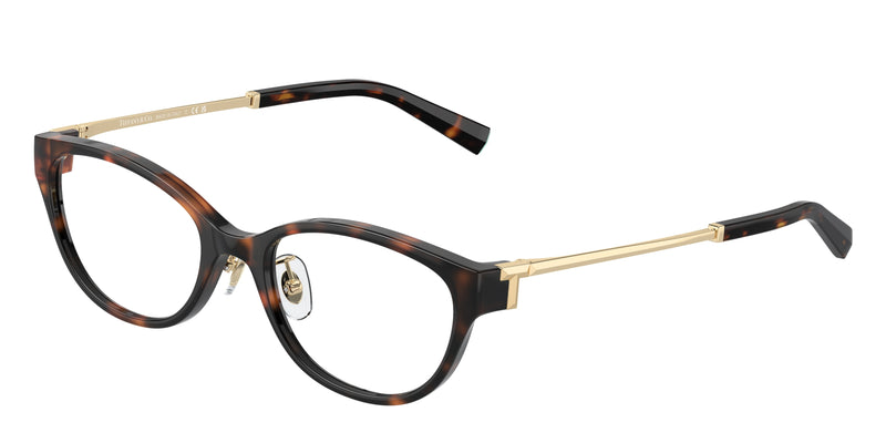 Tiffany TF2252D Oval Eyeglasses 8015-Havana 51-140-18 - Color Map Tortoise