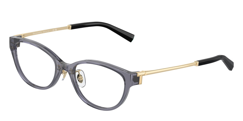 Tiffany TF2252D Oval Eyeglasses 8405-Crystal Dark Violet 51-140-18 - Color Map Violet