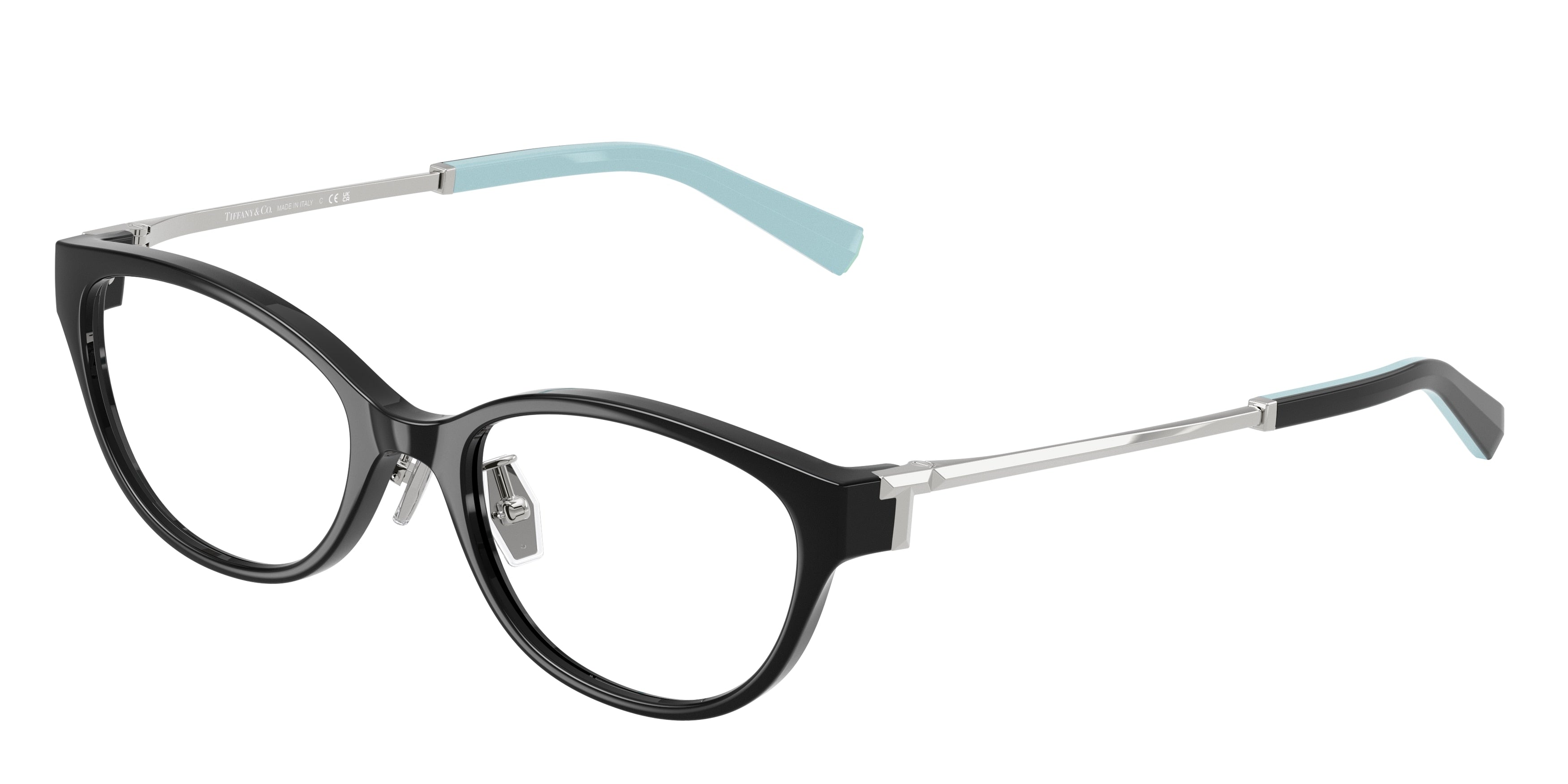Tiffany TF2252D Oval Eyeglasses 8406-Black 51-140-18 - Color Map Black