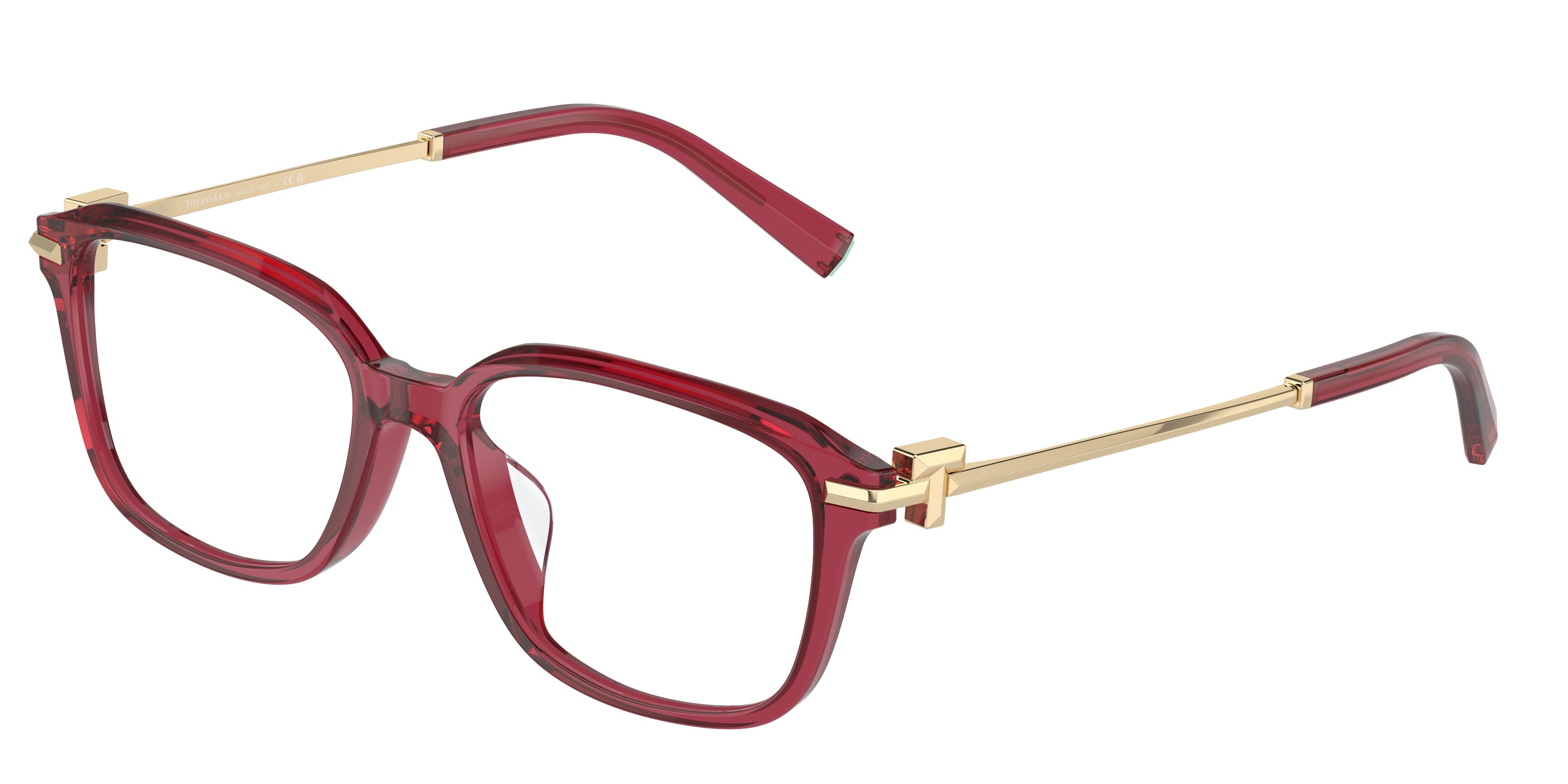 Tiffany TF2253D Pillow Eyeglasses 8419-Crystal Burgundy 54-145-17 - Color Map Red
