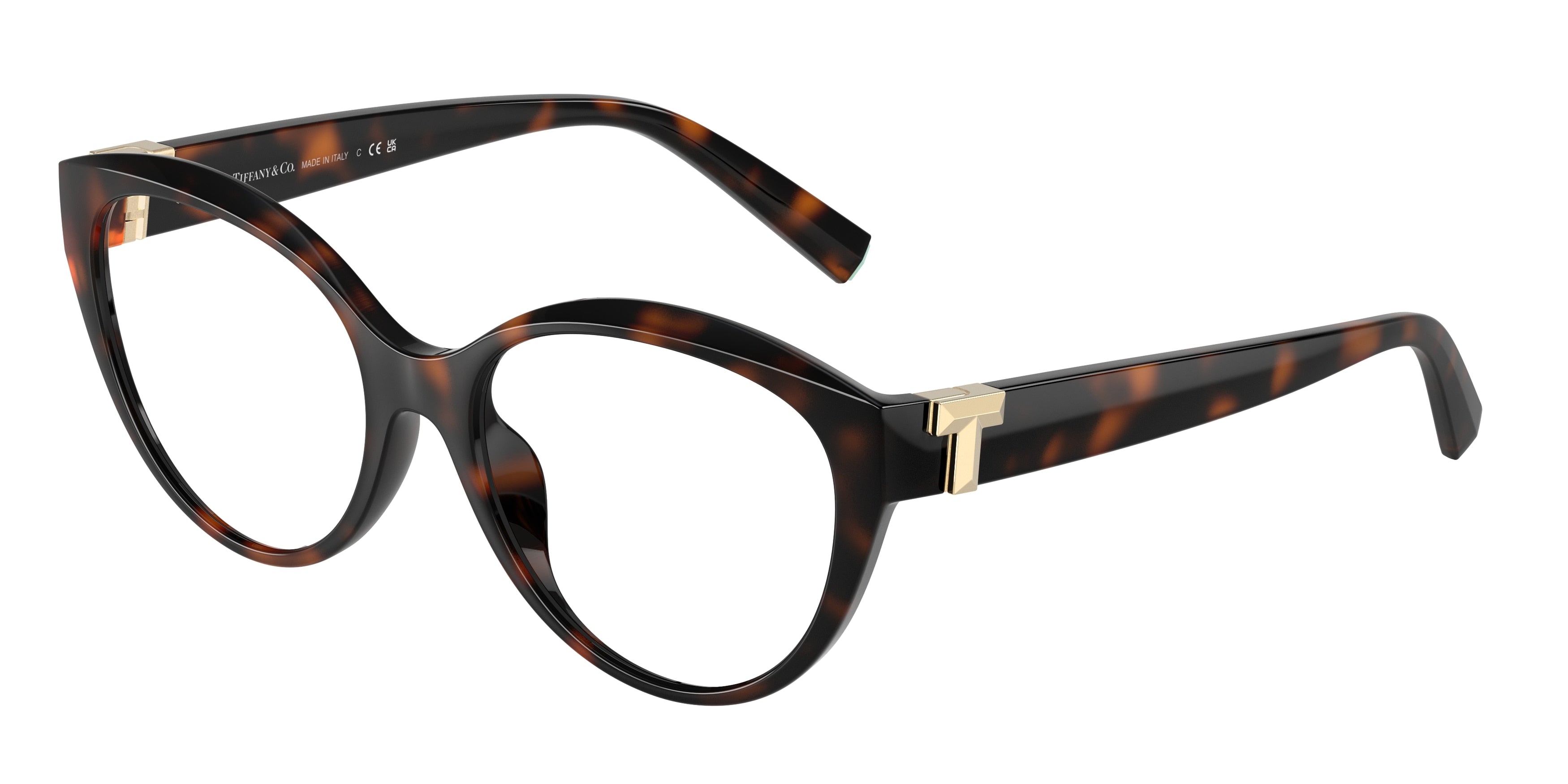 Tiffany TF2255U Cat Eye Eyeglasses 8015-Havana 54-140-17 - Color Map Tortoise