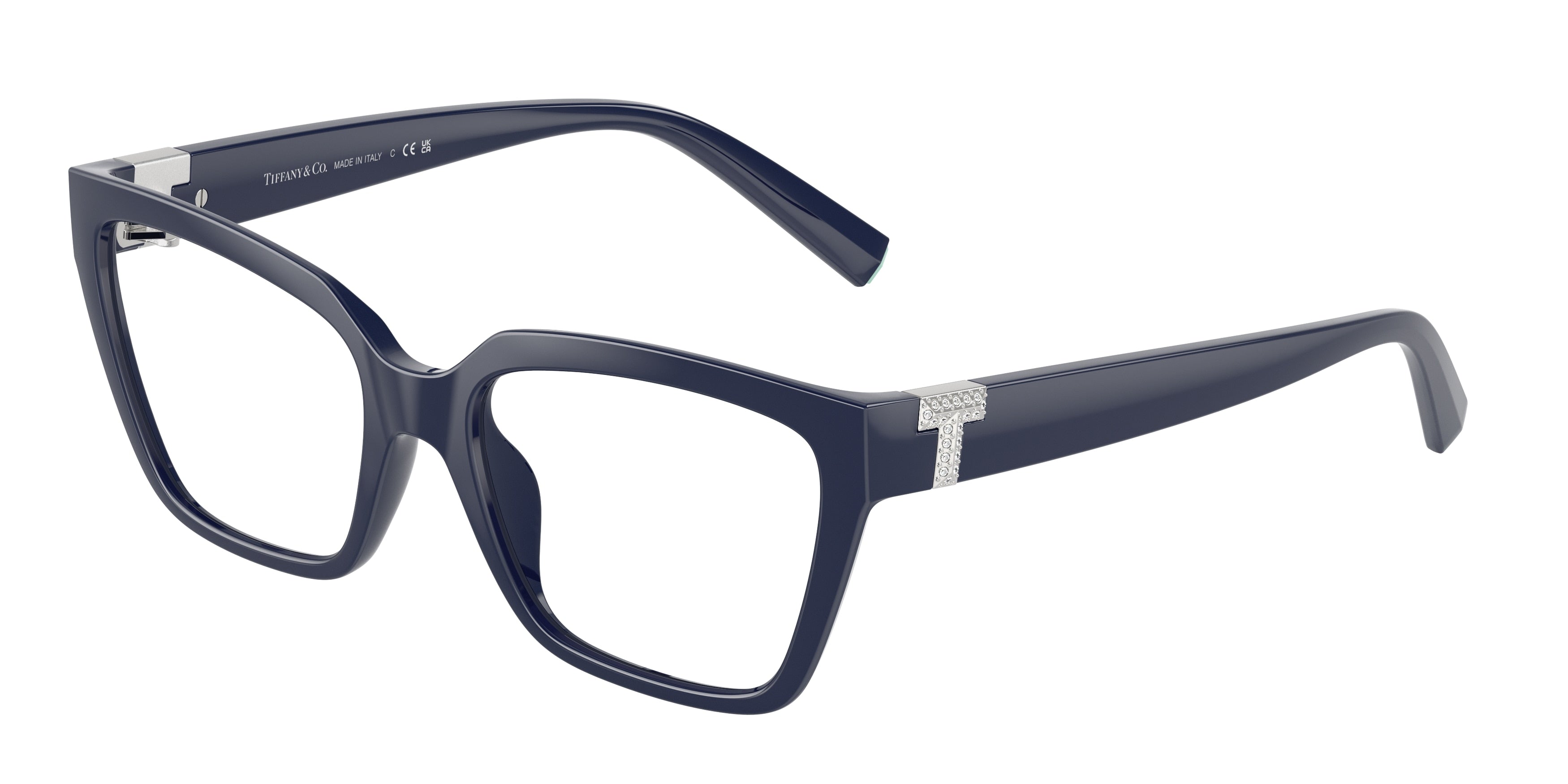 Tiffany TF2257BU Square Eyeglasses 8396-Solid Dark Blue 54-140-17 - Color Map Blue