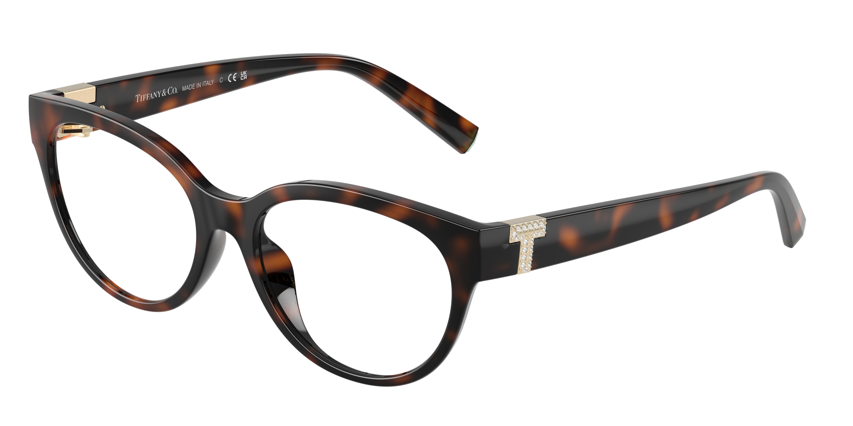 Tiffany TF2258BU Cat Eye Eyeglasses 8015-Havana 54-140-17 - Color Map Tortoise