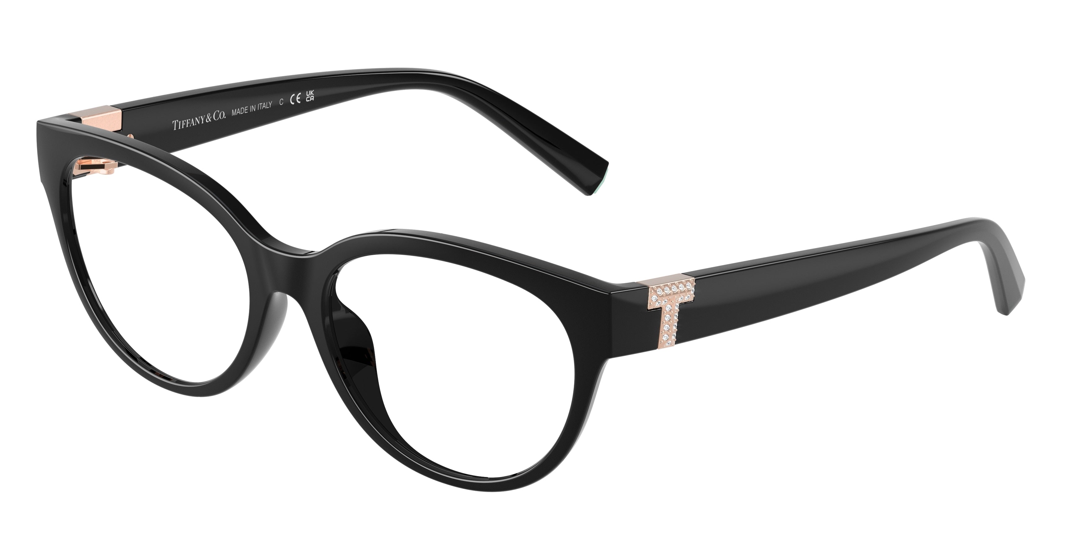 Tiffany TF2258BU Cat Eye Eyeglasses 8240-Black 54-140-17 - Color Map Black