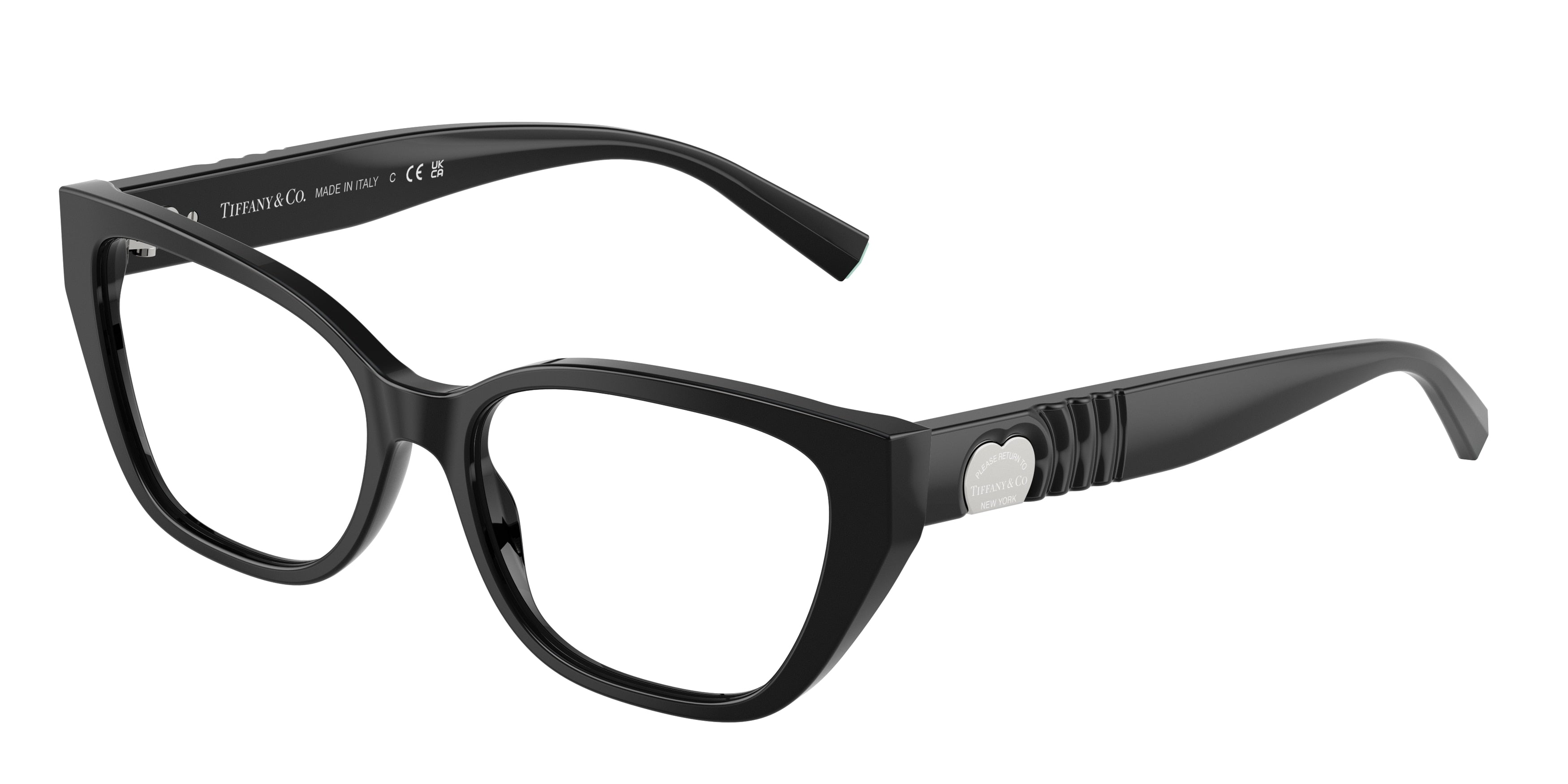 Tiffany TF2259F Cat Eye Eyeglasses 8001-Black 54-140-16 - Color Map Black