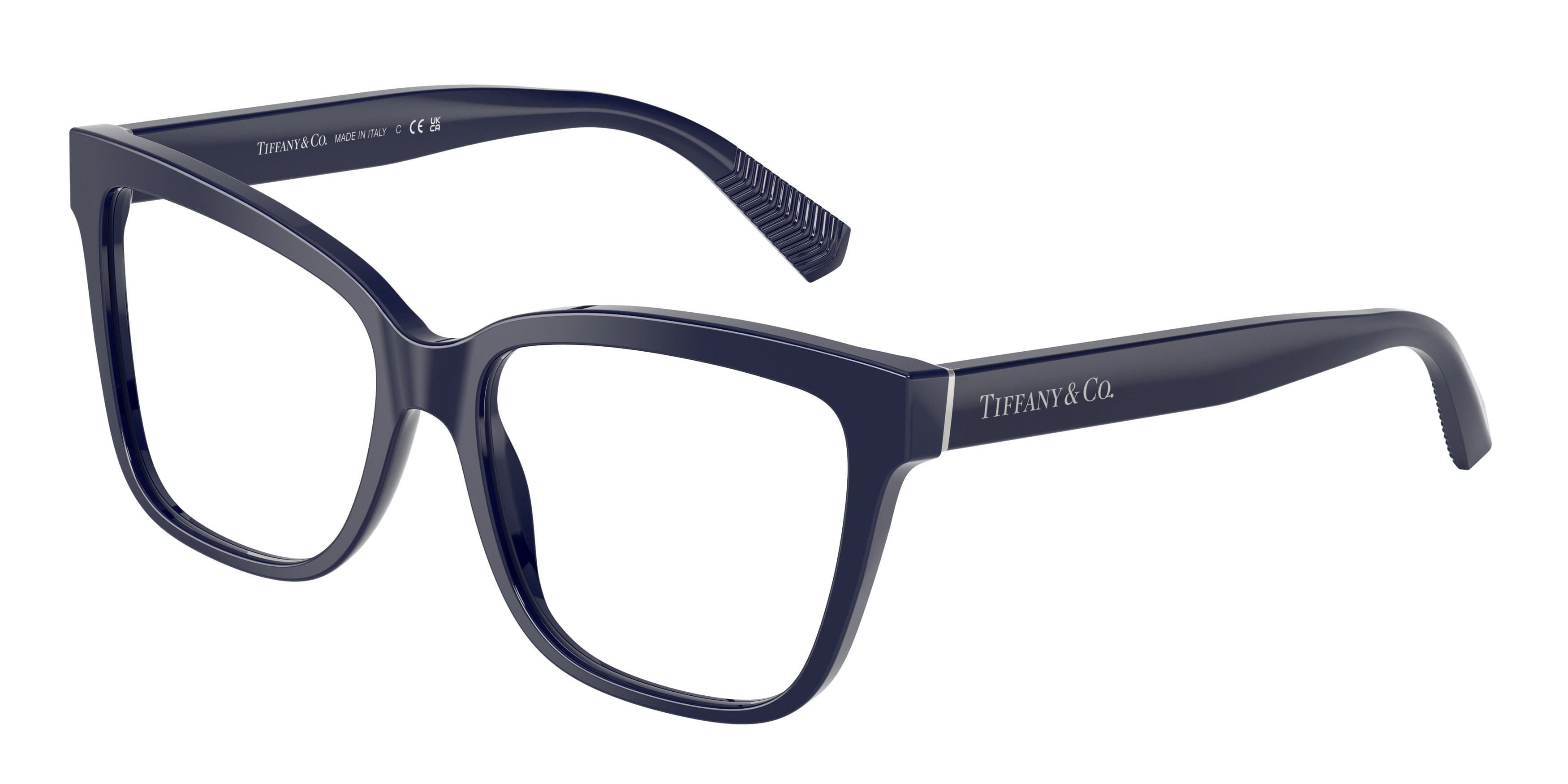 Tiffany TF2260F Cat Eye Eyeglasses 8396-Solid Dark Blue 53-140-16 - Color Map Blue