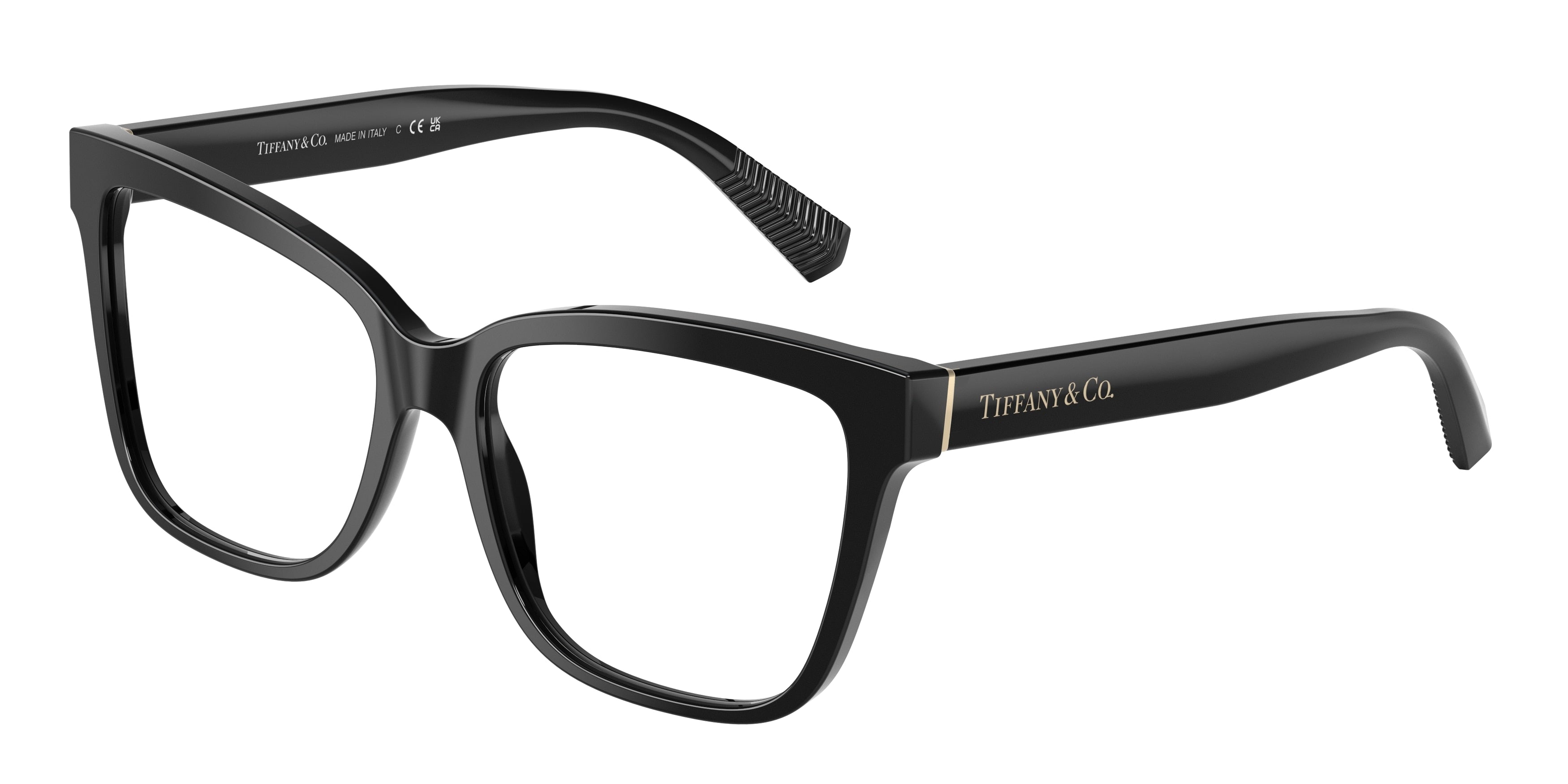 Tiffany TF2260 Cat Eye Eyeglasses  8001-Black 55-140-16 - Color Map Black