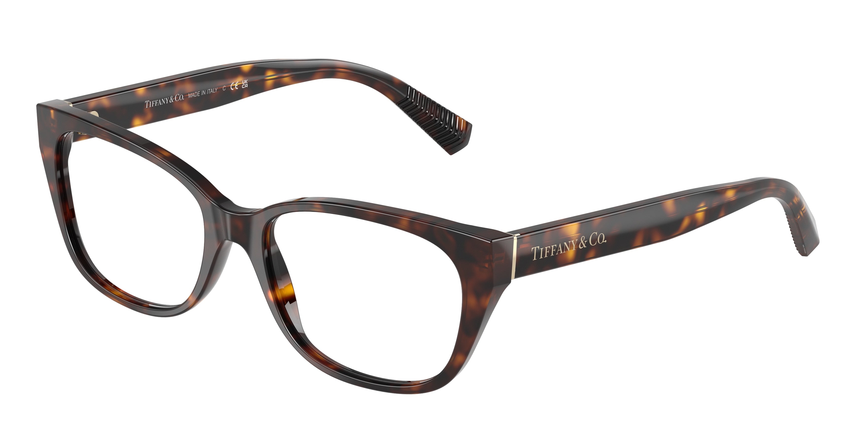 Tiffany TF2261F Pillow Eyeglasses 8015-Havana 52-140-17 - Color Map Tortoise