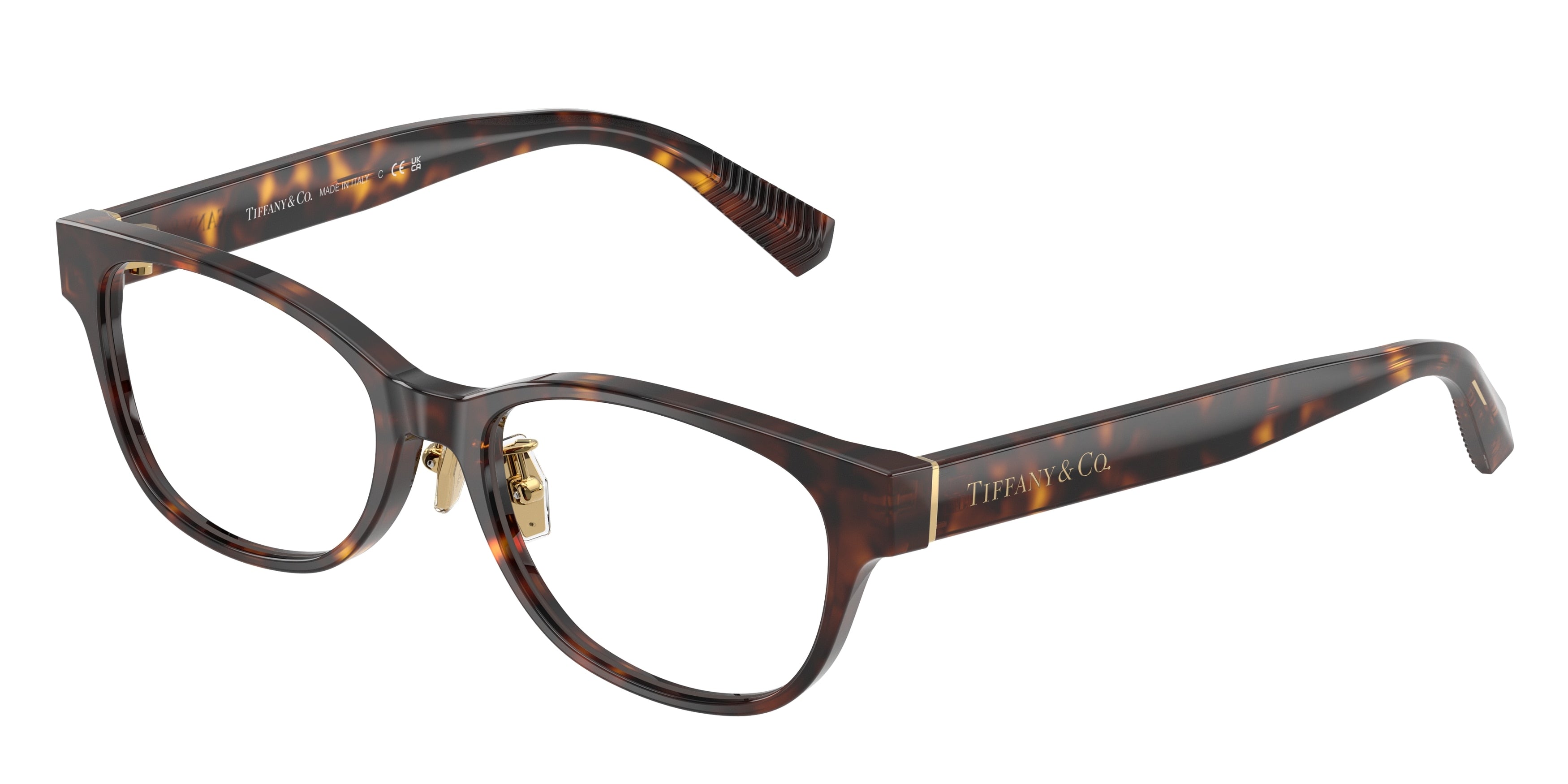 Tiffany TF2263D Pillow Eyeglasses  8015-Havana 53-140-17 - Color Map Tortoise