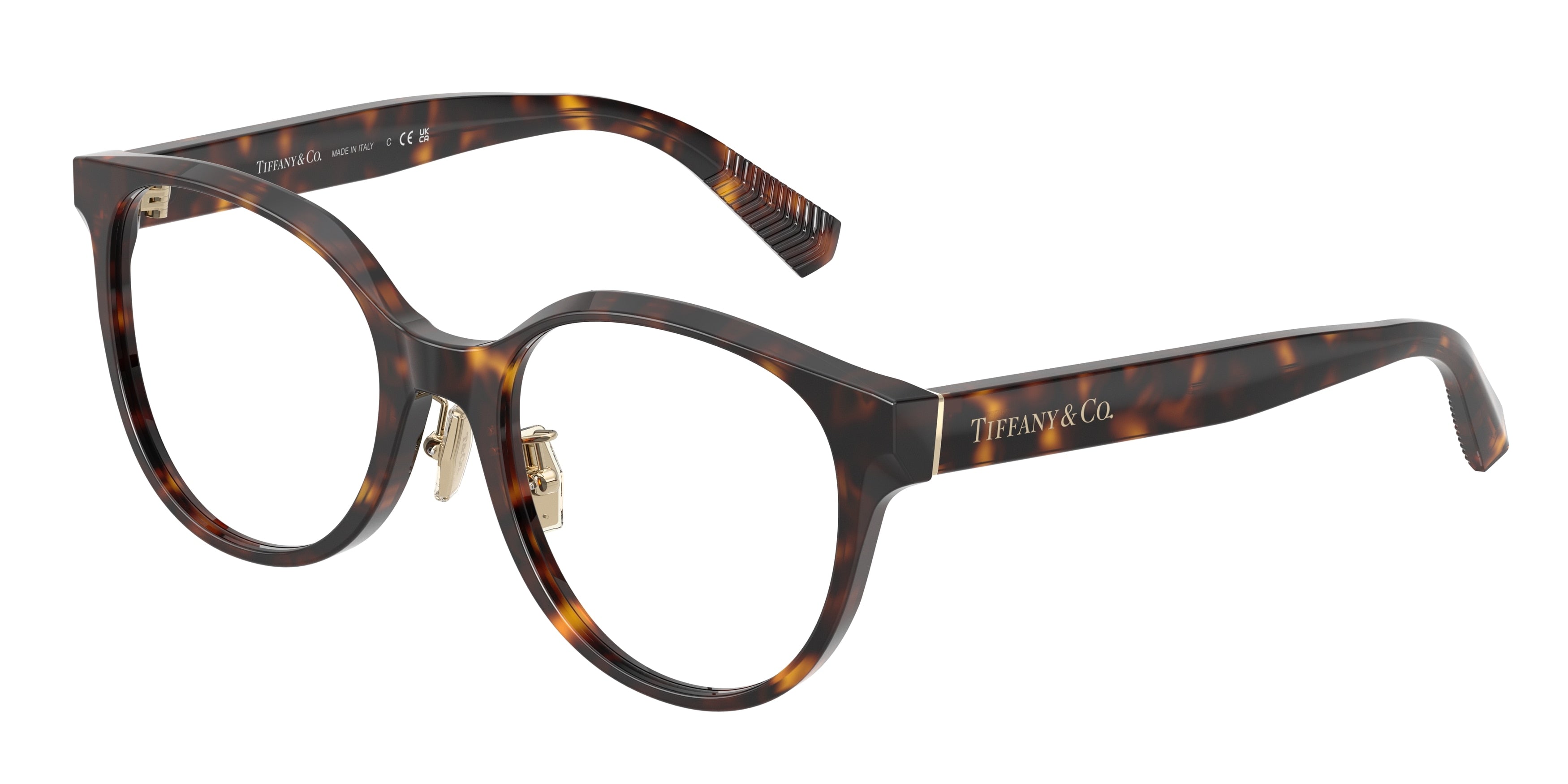Tiffany TF2264D Round Eyeglasses 8015-Havana 52-140-19 - Color Map Tortoise