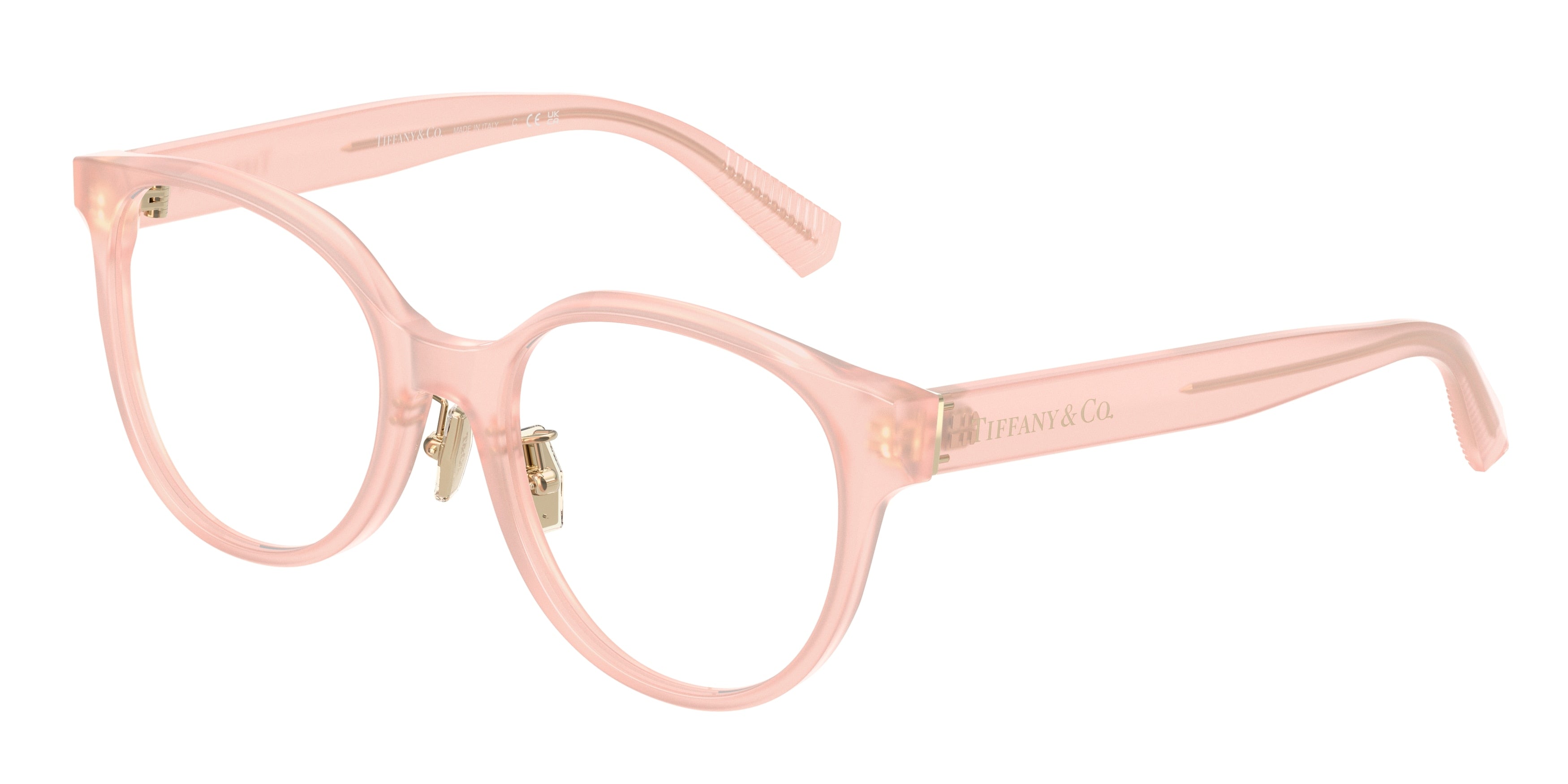 Tiffany TF2264D Round Eyeglasses 8424-Opal Pink 52-140-19 - Color Map Pink