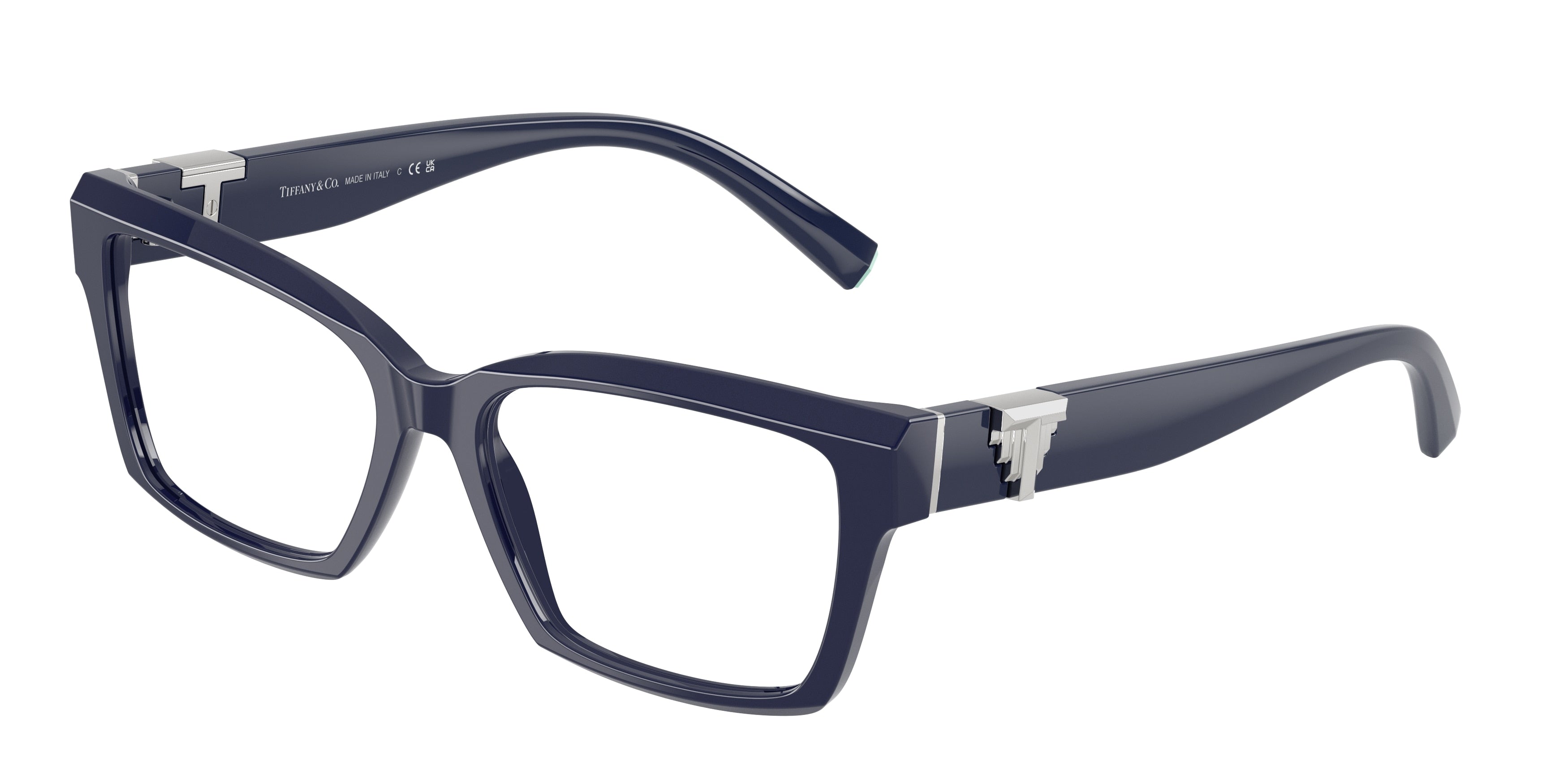 Tiffany TF2267 Square Eyeglasses 8396-Solid Dark Blue 54-140-16 - Color Map Blue