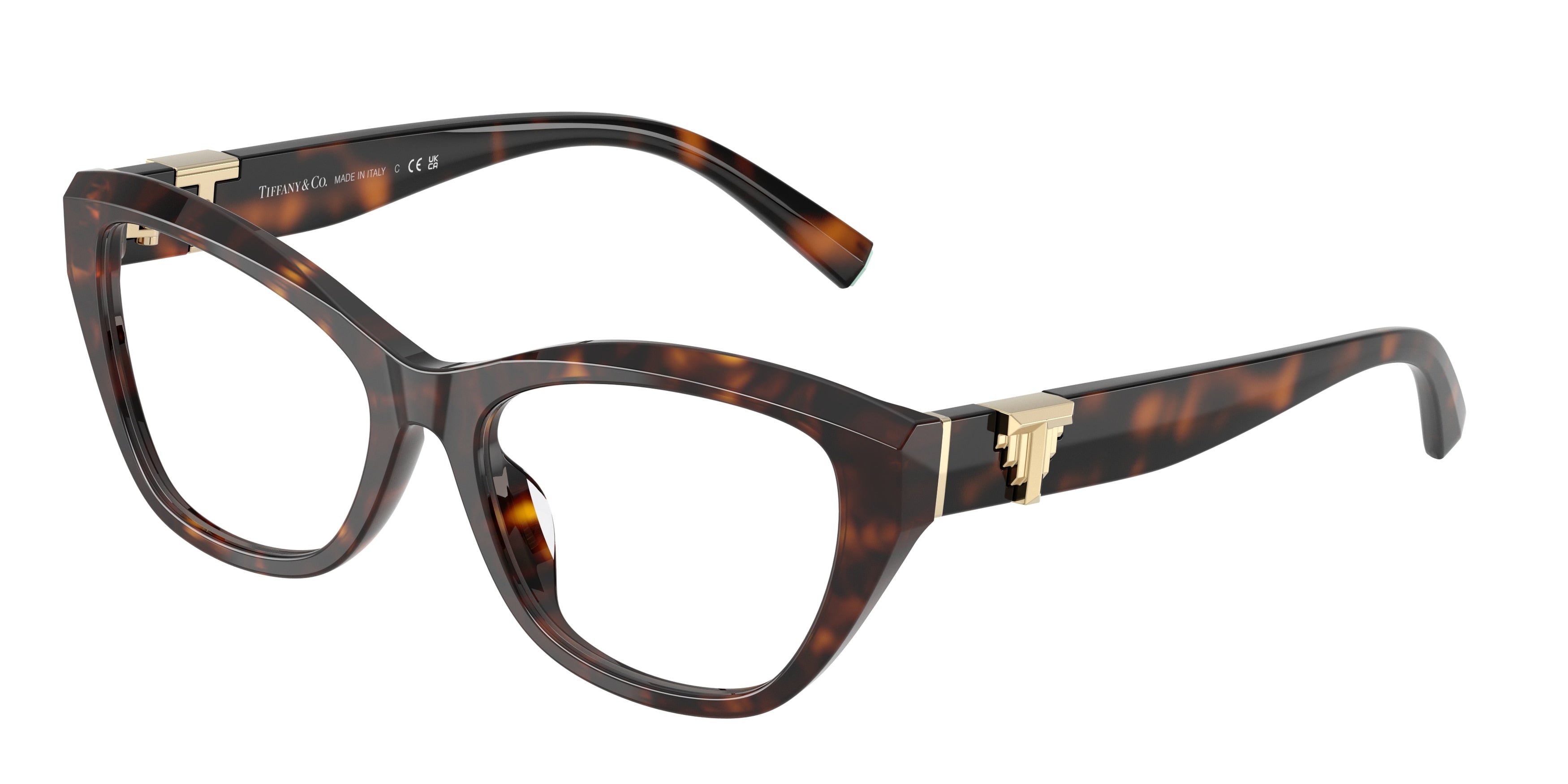 Tiffany TF2268U Cat Eye Eyeglasses 8015-Havana 54-140-17 - Color Map Tortoise