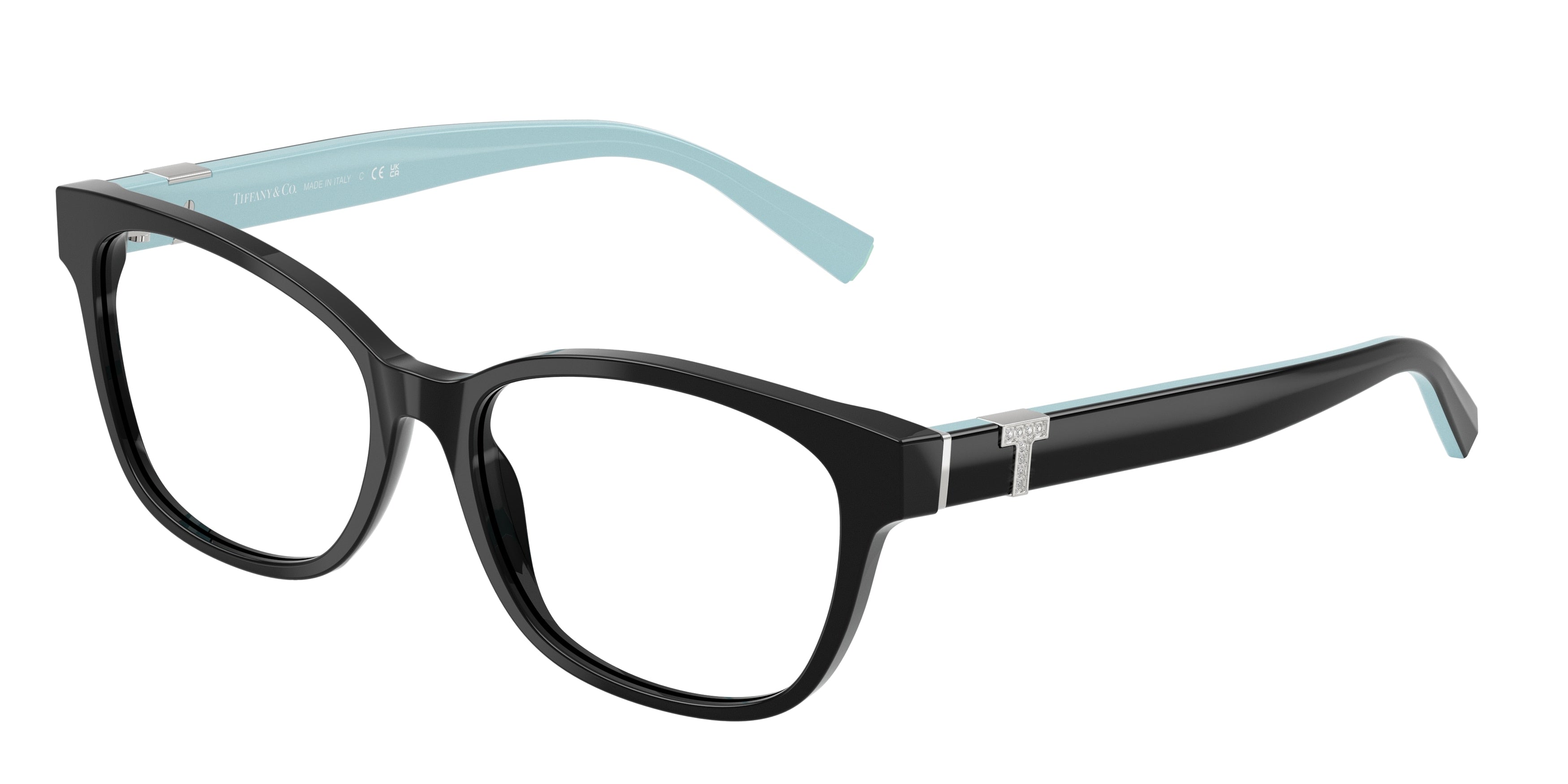 Tiffany TF2270B Pillow Eyeglasses  8001-Black 55-140-16 - Color Map Black