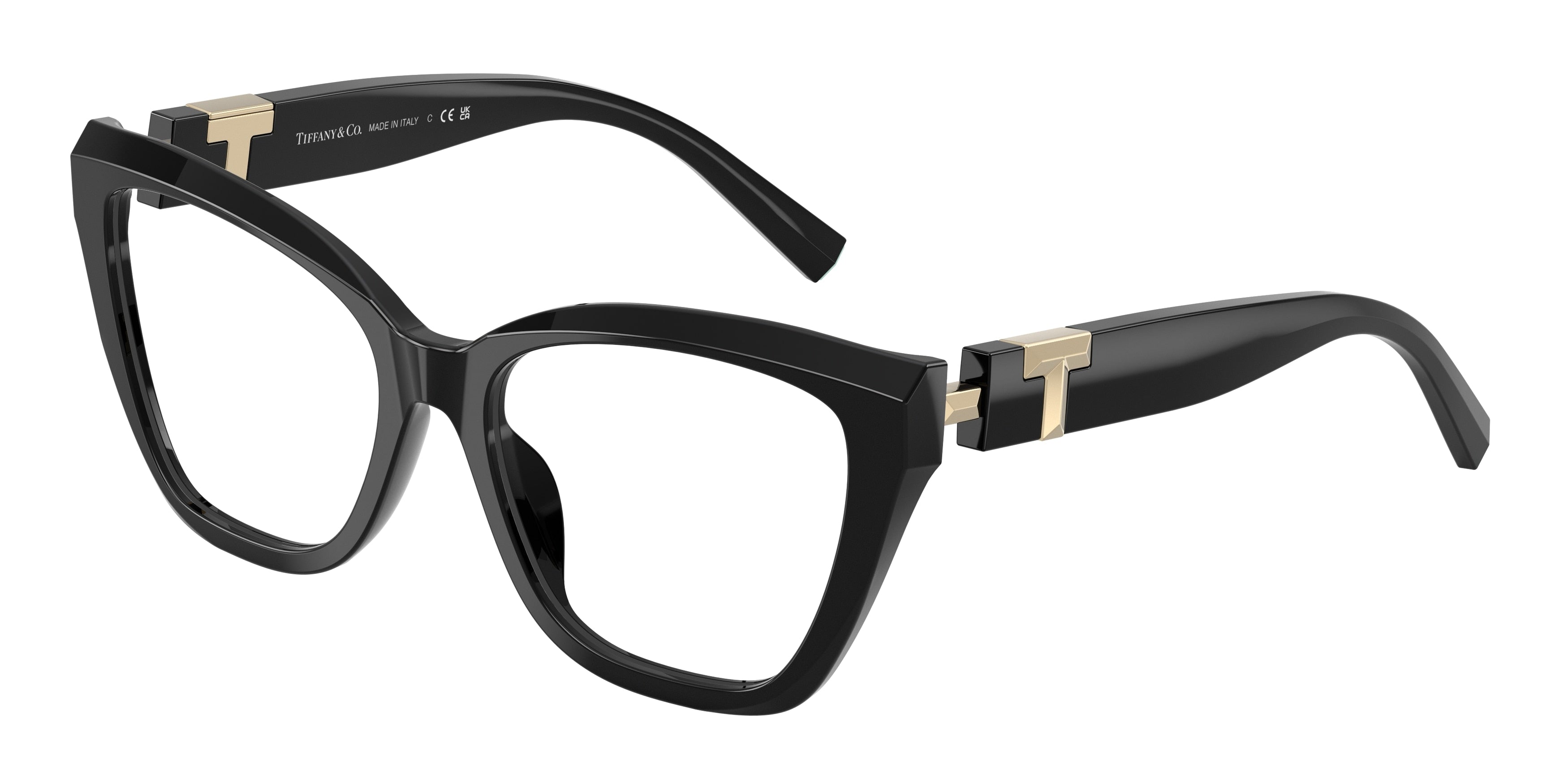 Tiffany TF2271 Cat Eye Eyeglasses 8001-Black 54-140-17 - Color Map Black