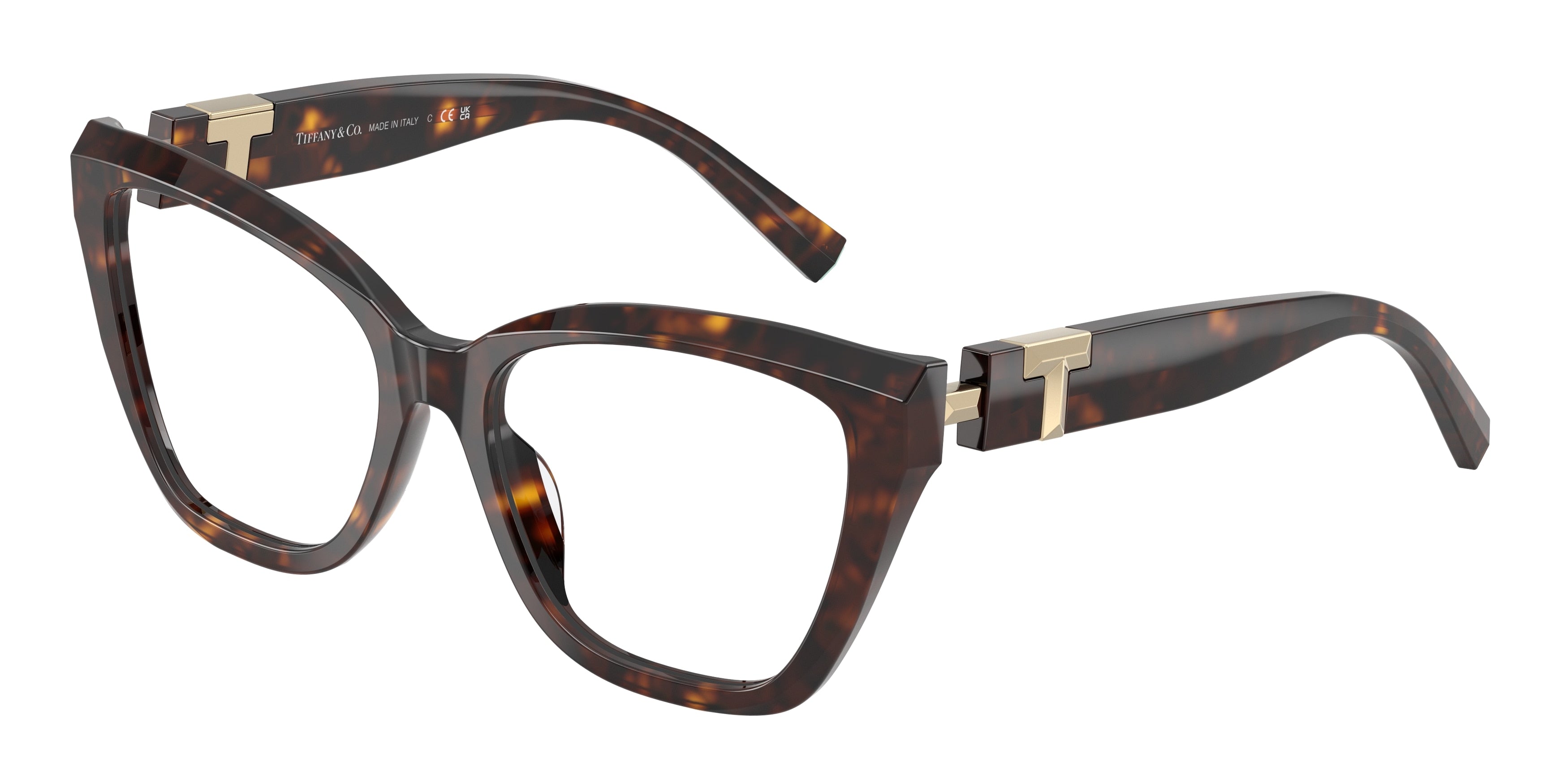 Tiffany TF2271 Cat Eye Eyeglasses 8015-Havana 54-140-17 - Color Map Tortoise