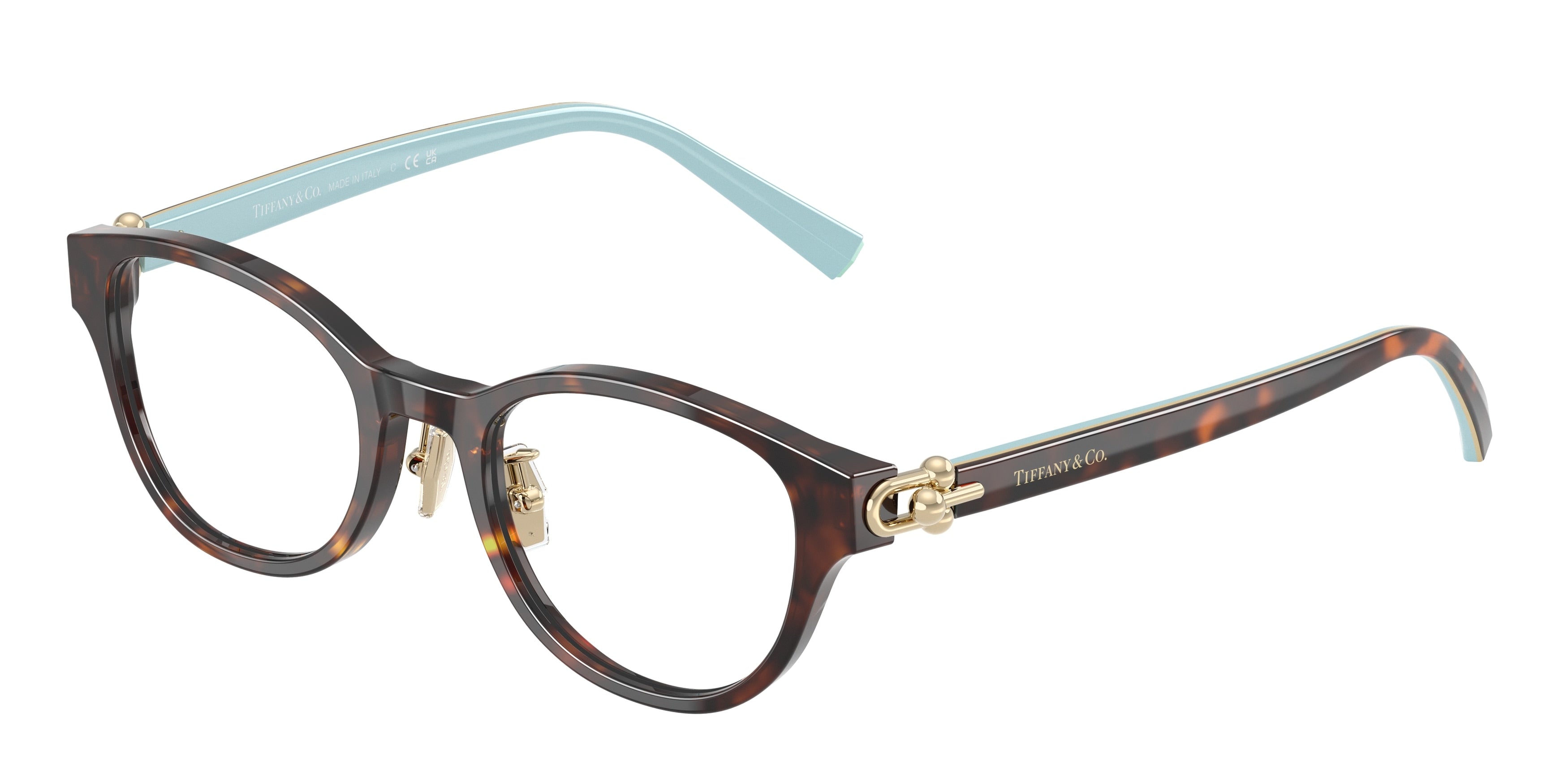 Tiffany TF2273D Round Eyeglasses 8015-Havana 48-140-20 - Color Map Tortoise