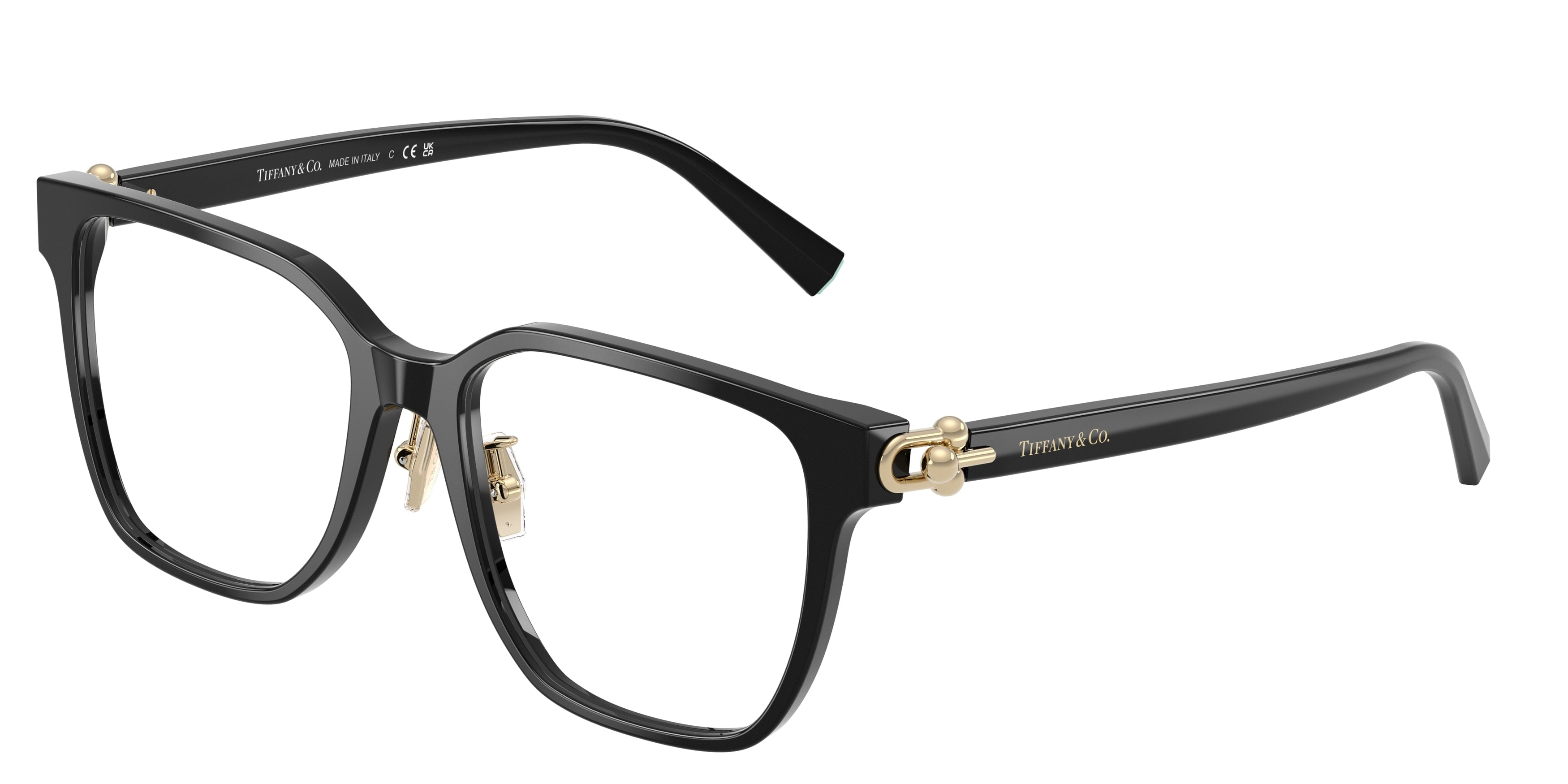 Tiffany TF2274D Square Eyeglasses 8361-Black 53-140-17 - Color Map Black