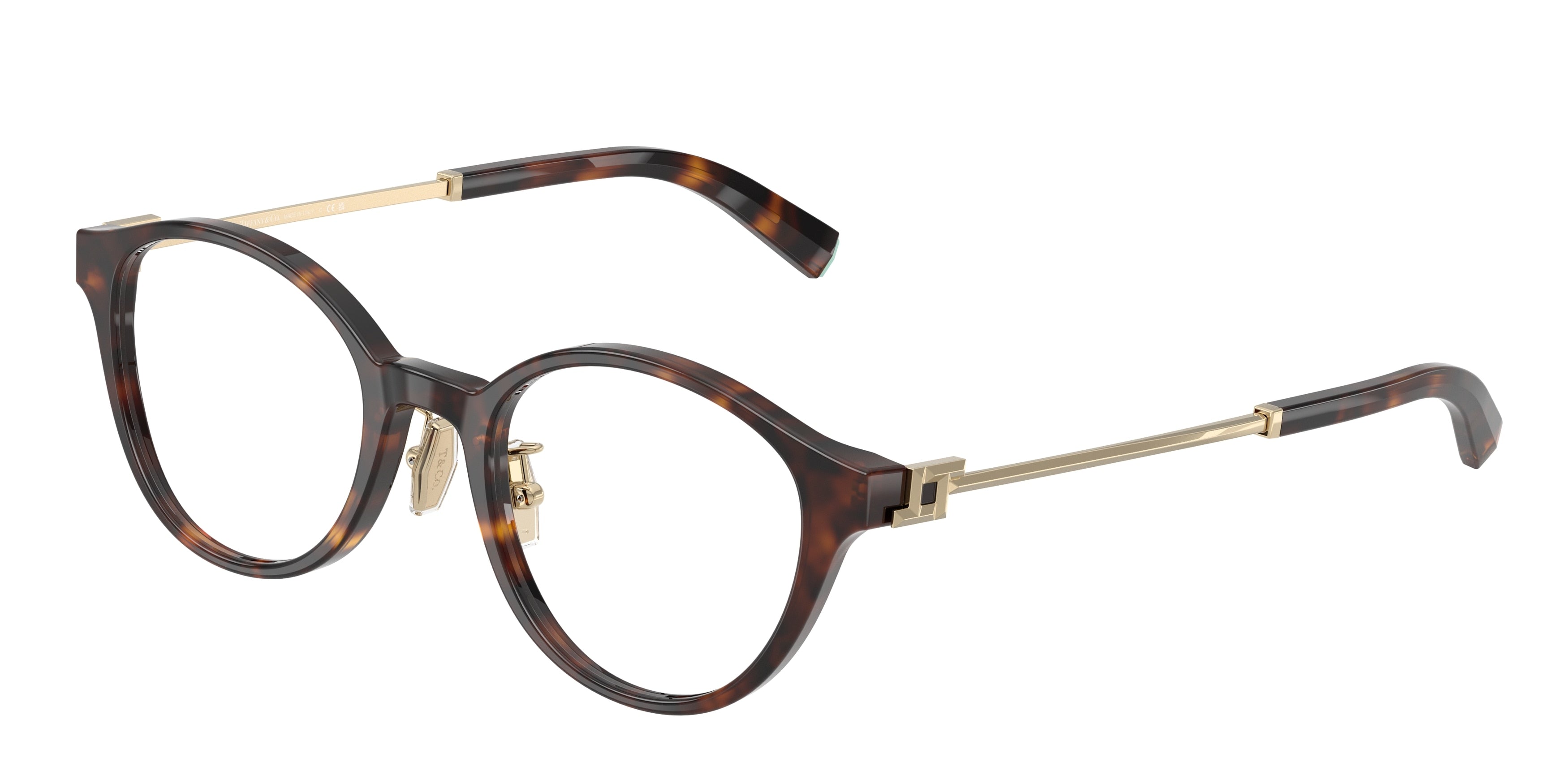 Tiffany TF2275D Round Eyeglasses 8015-Havana 48-140-20 - Color Map Tortoise