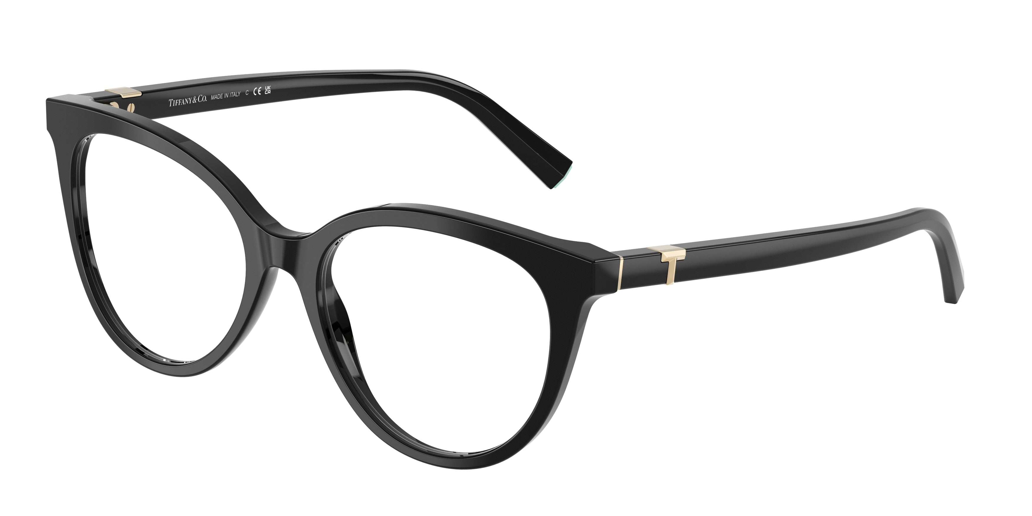 Tiffany TF2277 Cat Eye Eyeglasses  8001-Black 53-140-17 - Color Map Black