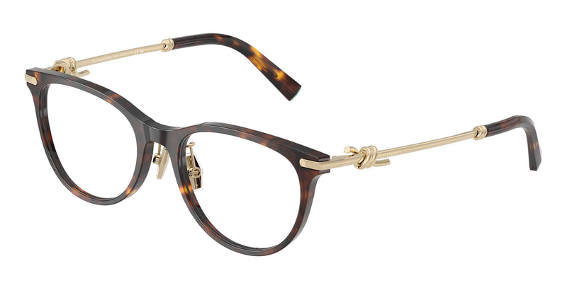 Tiffany TF2279D Round Eyeglasses 8015-Havana 52-145-18 - Color Map Tortoise