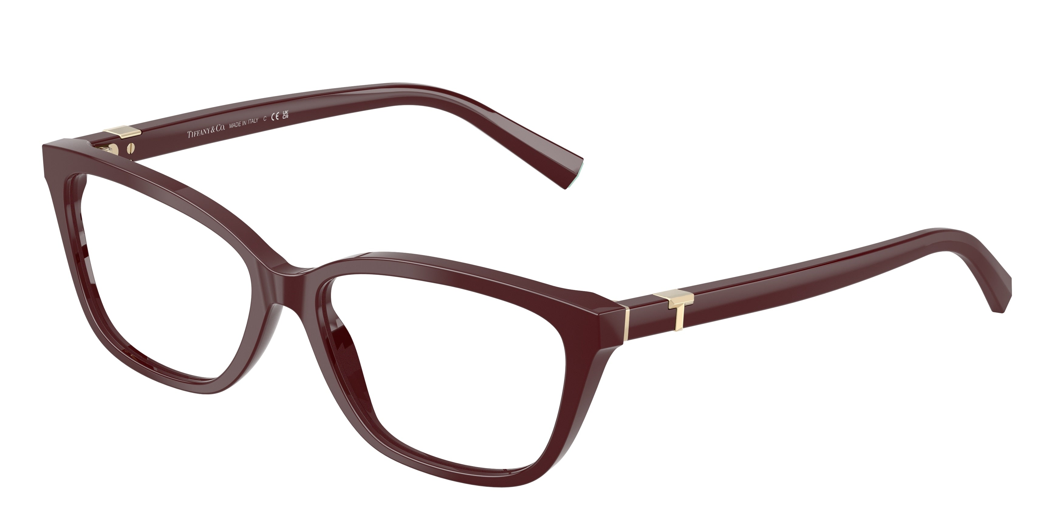 Tiffany TF2282F Pillow Eyeglasses 8389-Burgundy 53-140-15 - Color Map Violet
