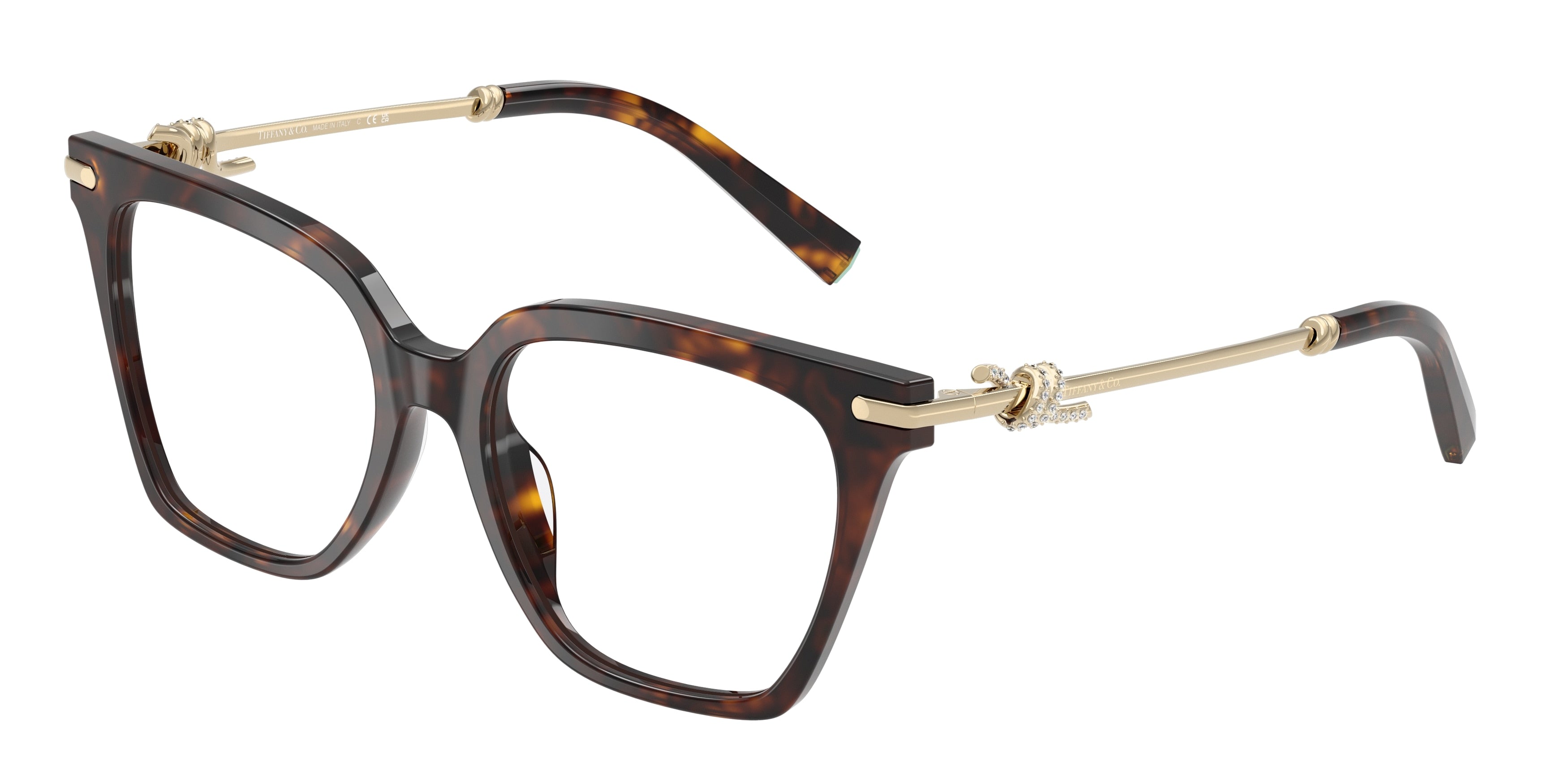 Tiffany TF2284B Square Eyeglasses 8015-Havana 53-140-17 - Color Map Tortoise
