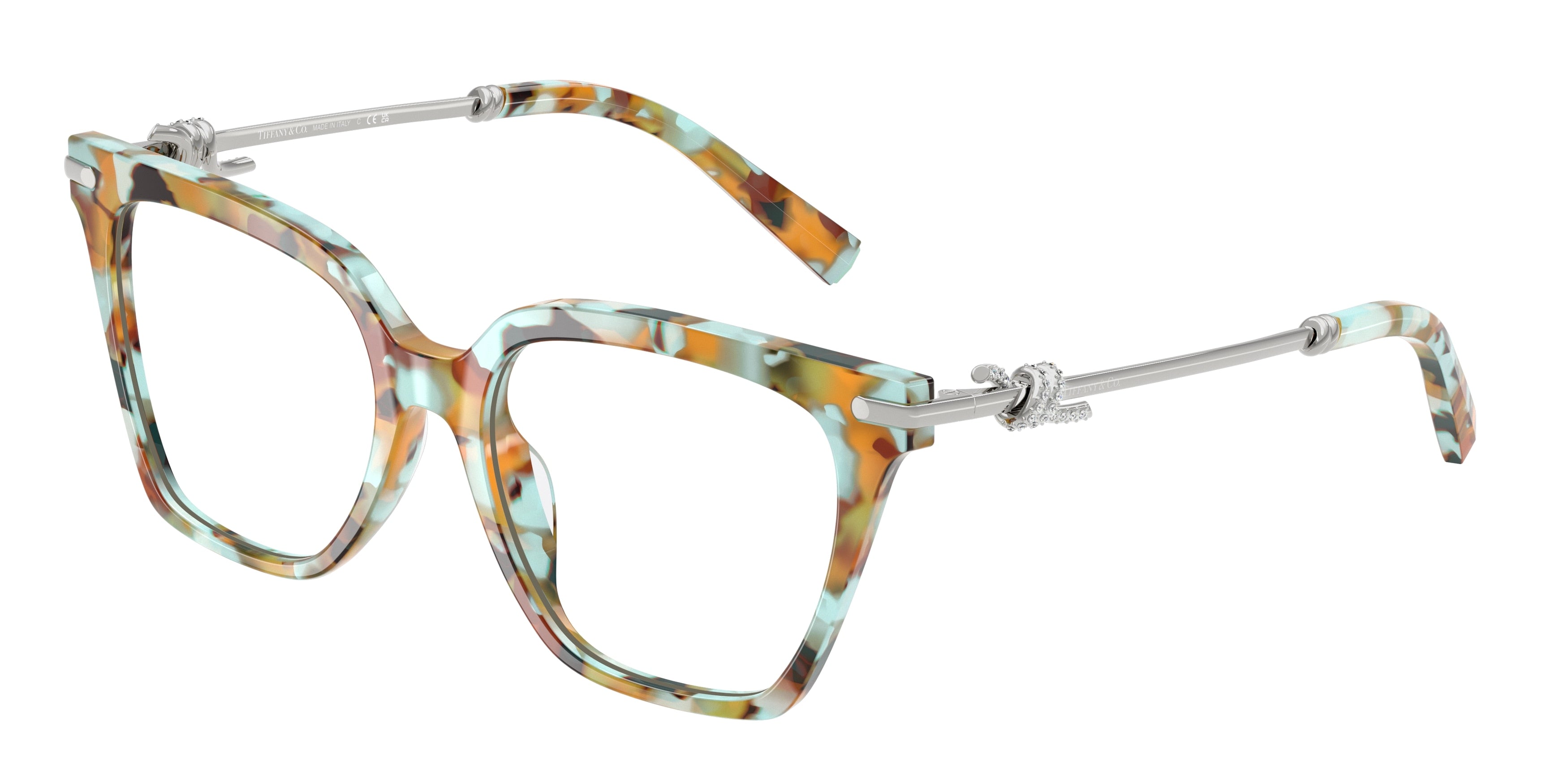 Tiffany TF2284B Square Eyeglasses 8441-Blonde Tiffany Havana 53-140-17 - Color Map Tortoise