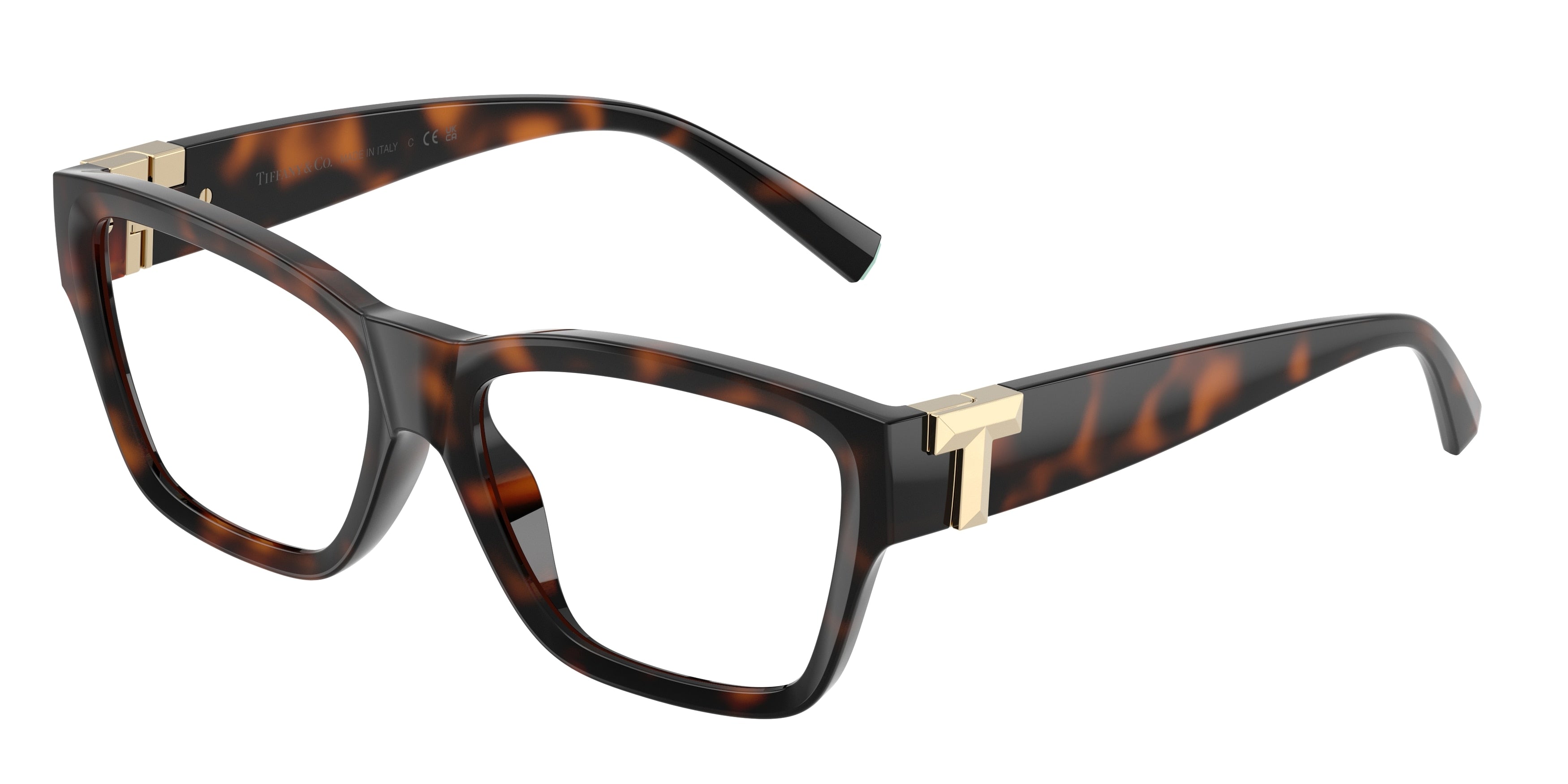 Tiffany TF2285U Rectangle Eyeglasses 8015-Havana 55-140-16 - Color Map Tortoise