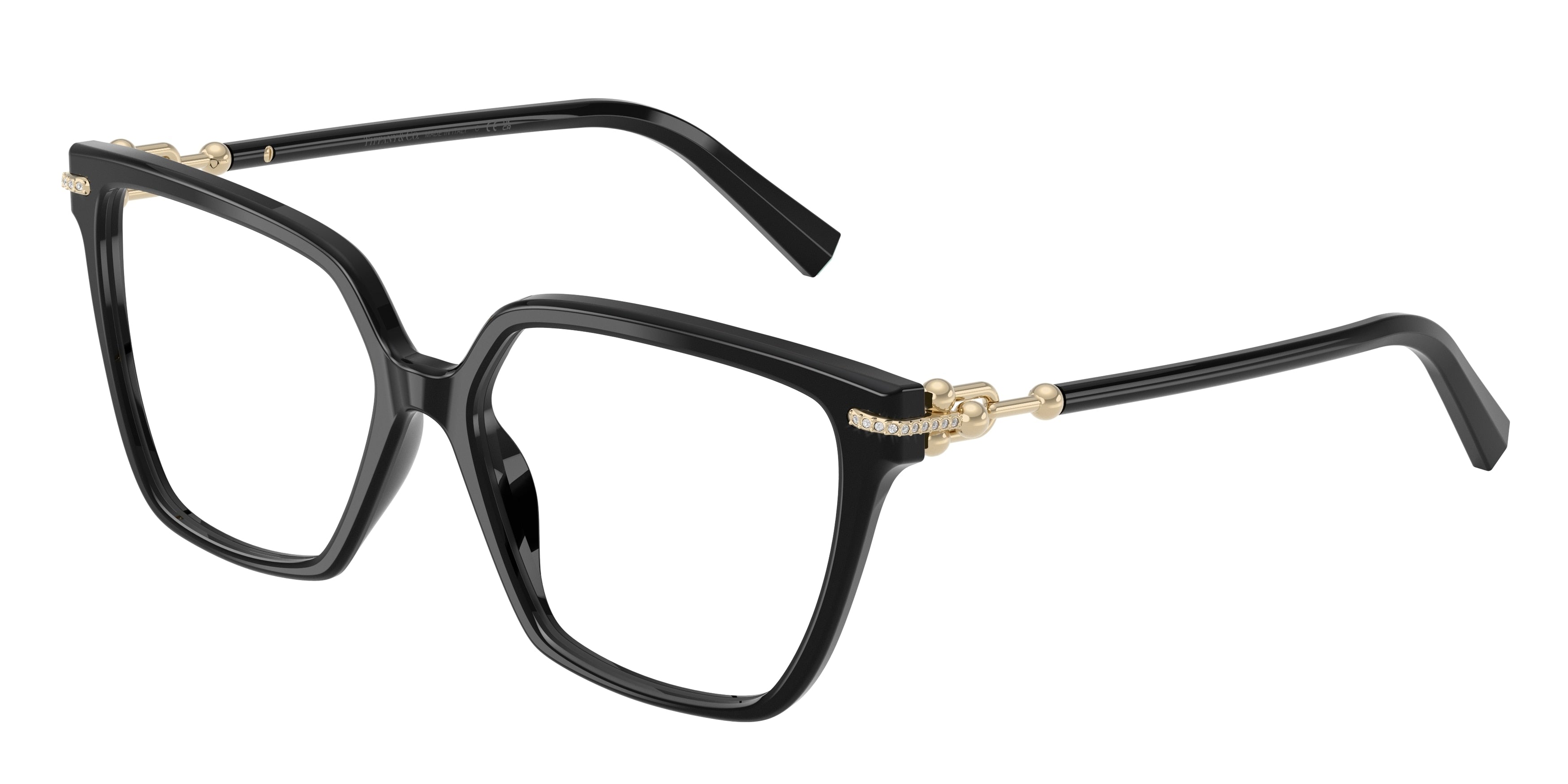 Tiffany TF2290BU Square Eyeglasses 8001-Black 55-140-15 - Color Map Black