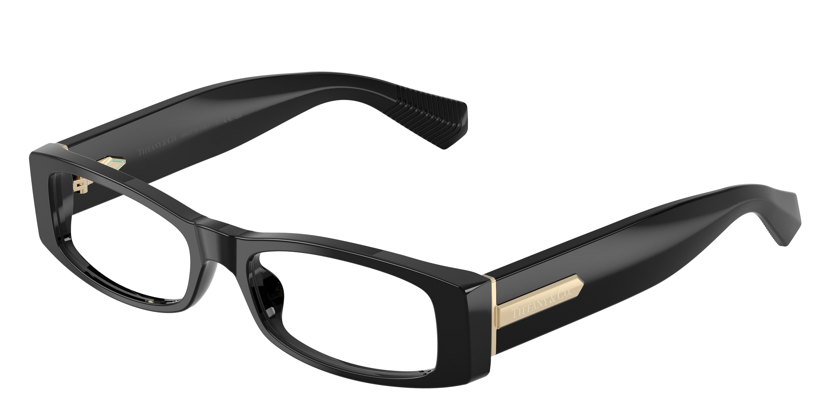 Tiffany TF2294U Rectangle Eyeglasses 8001-Black 53-140-17 - Color Map Black