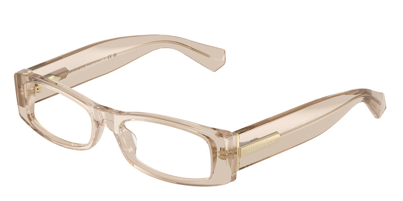 Tiffany TF2294U Rectangle Eyeglasses 8445-Crystal Beige 53-140-17 - Color Map Brown