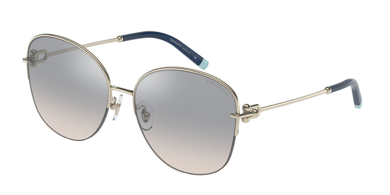 Tiffany TF3082 Rectangle Sunglasses 61691U-Pale Gold 58-140-16 - Color Map Gold