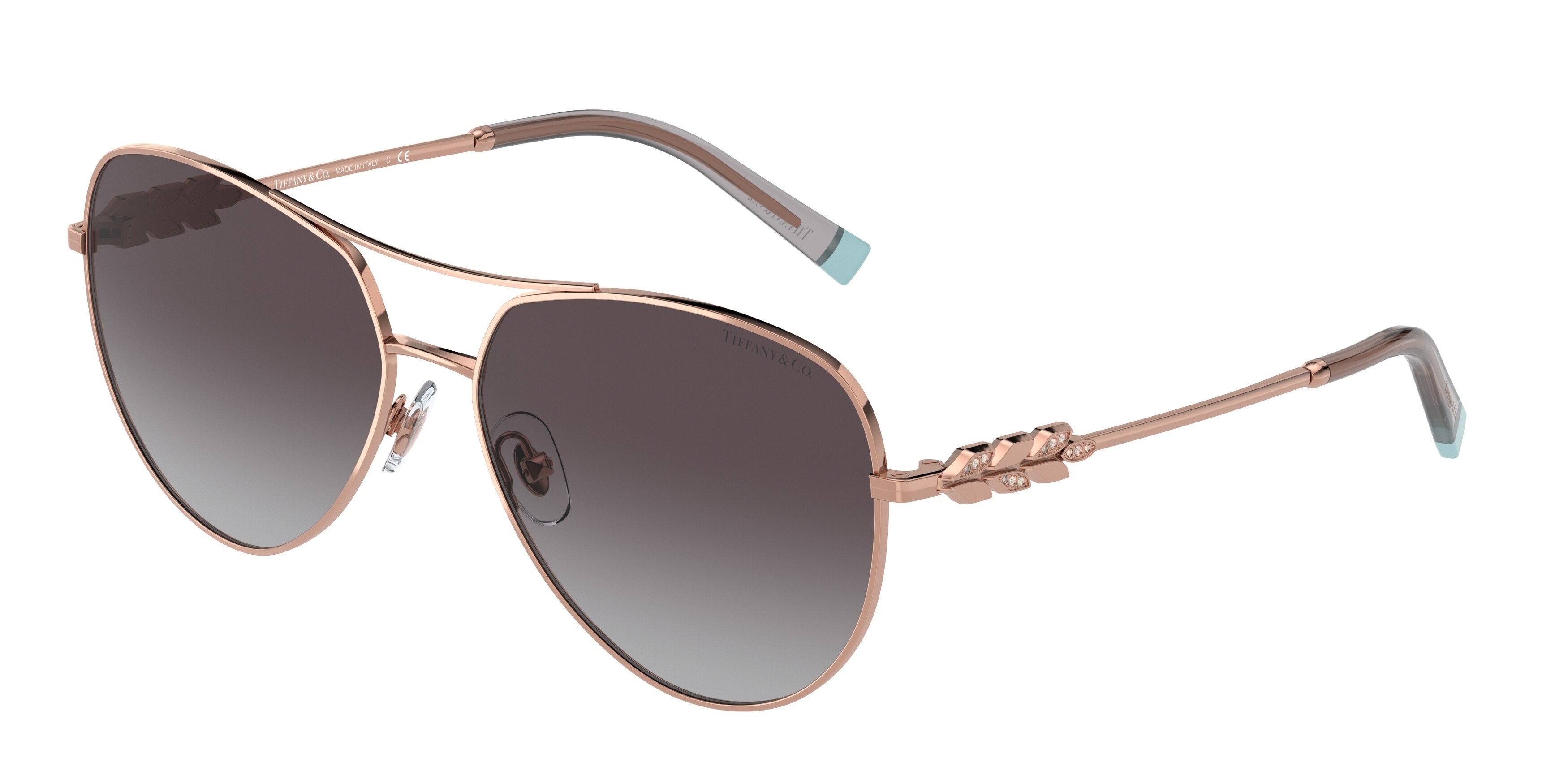 Tiffany TF3083B Pilot Sunglasses 61703C-Rubedo 59-140-15 - Color Map Red