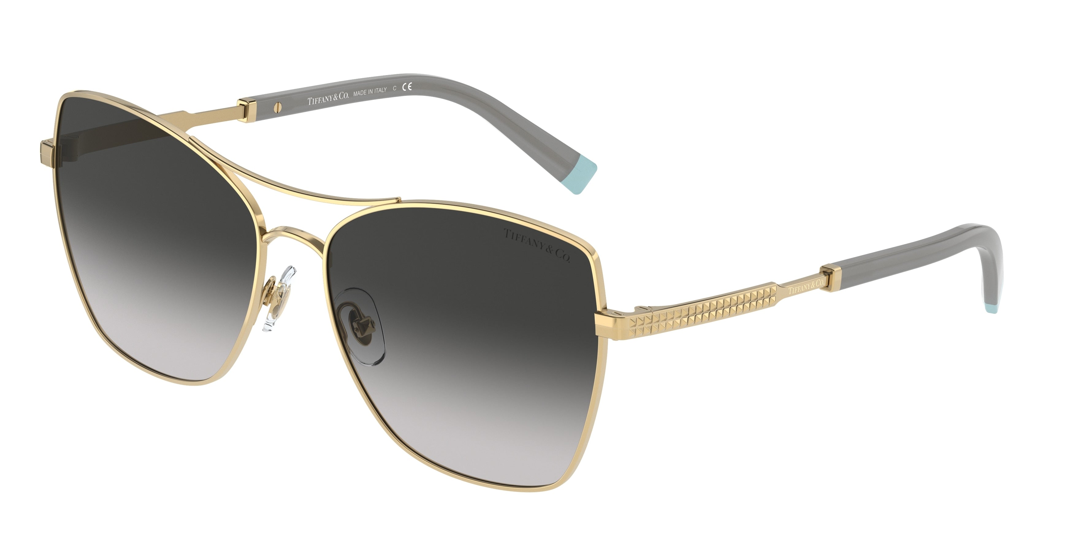 Tiffany TF3084 Square Sunglasses 60023C-Gold 59-145-16 - Color Map Gold