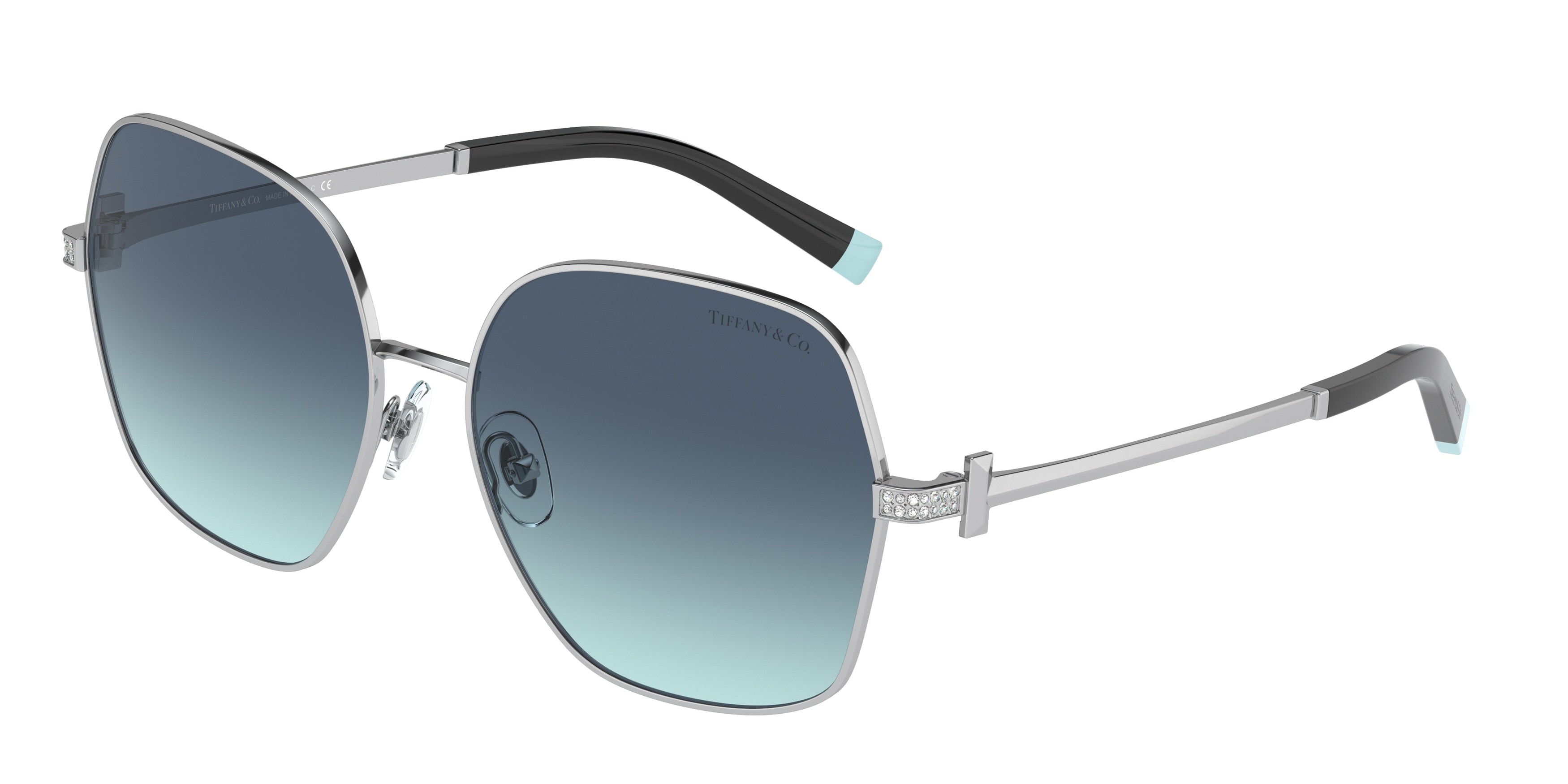 Tiffany TF3085B Irregular Sunglasses 60019S-Silver 59-140-16 - Color Map Silver