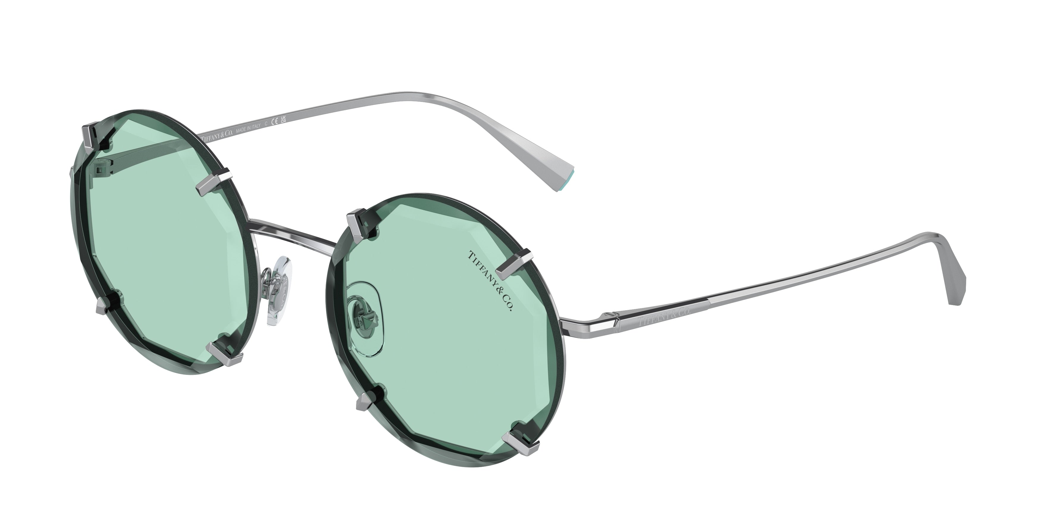 Tiffany TF3091 Round Sunglasses 6001D9-Silver 52-135-19 - Color Map Silver