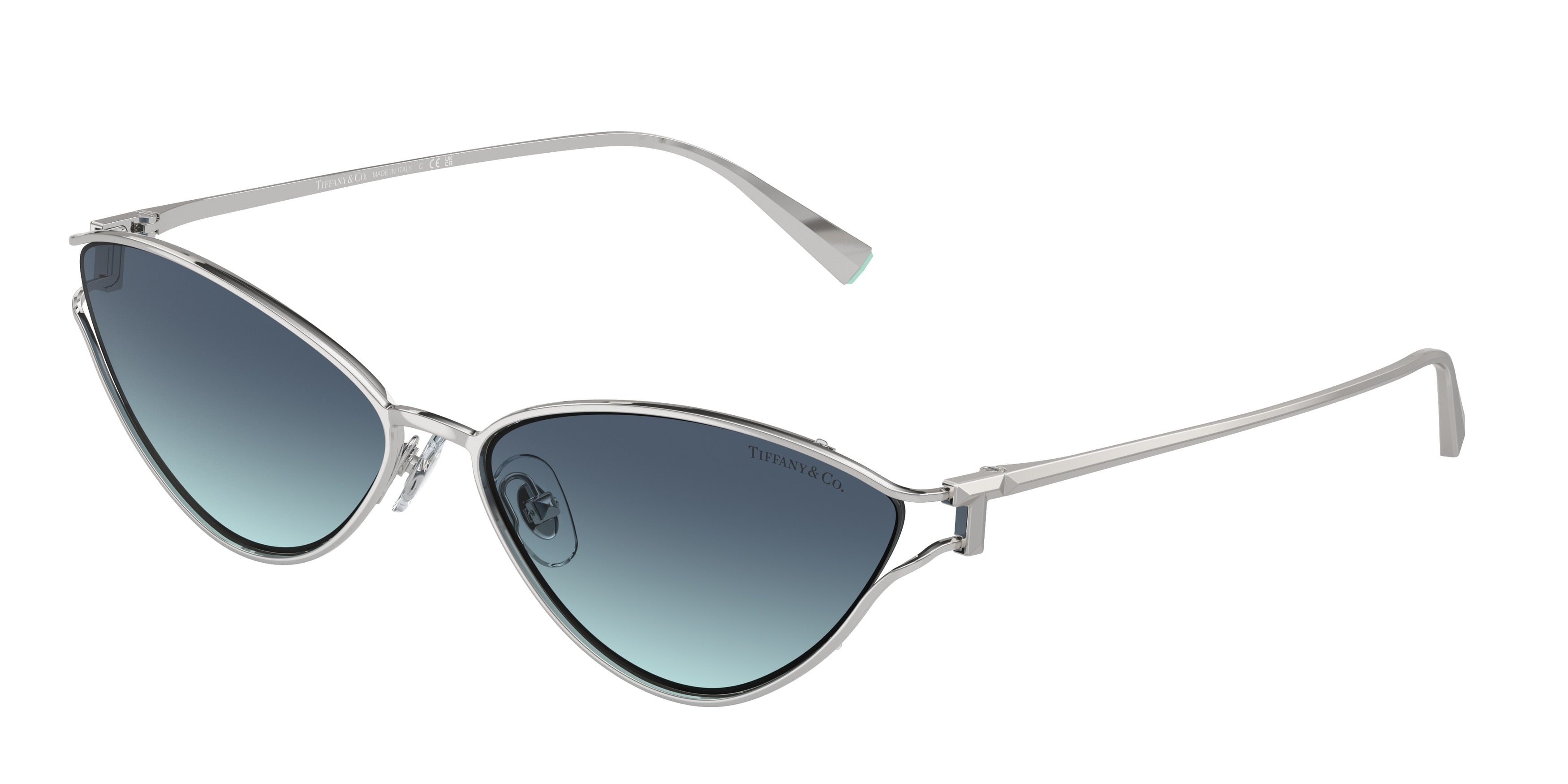 Tiffany TF3095 Cat Eye Sunglasses 60019S-Silver 61-135-16 - Color Map Silver